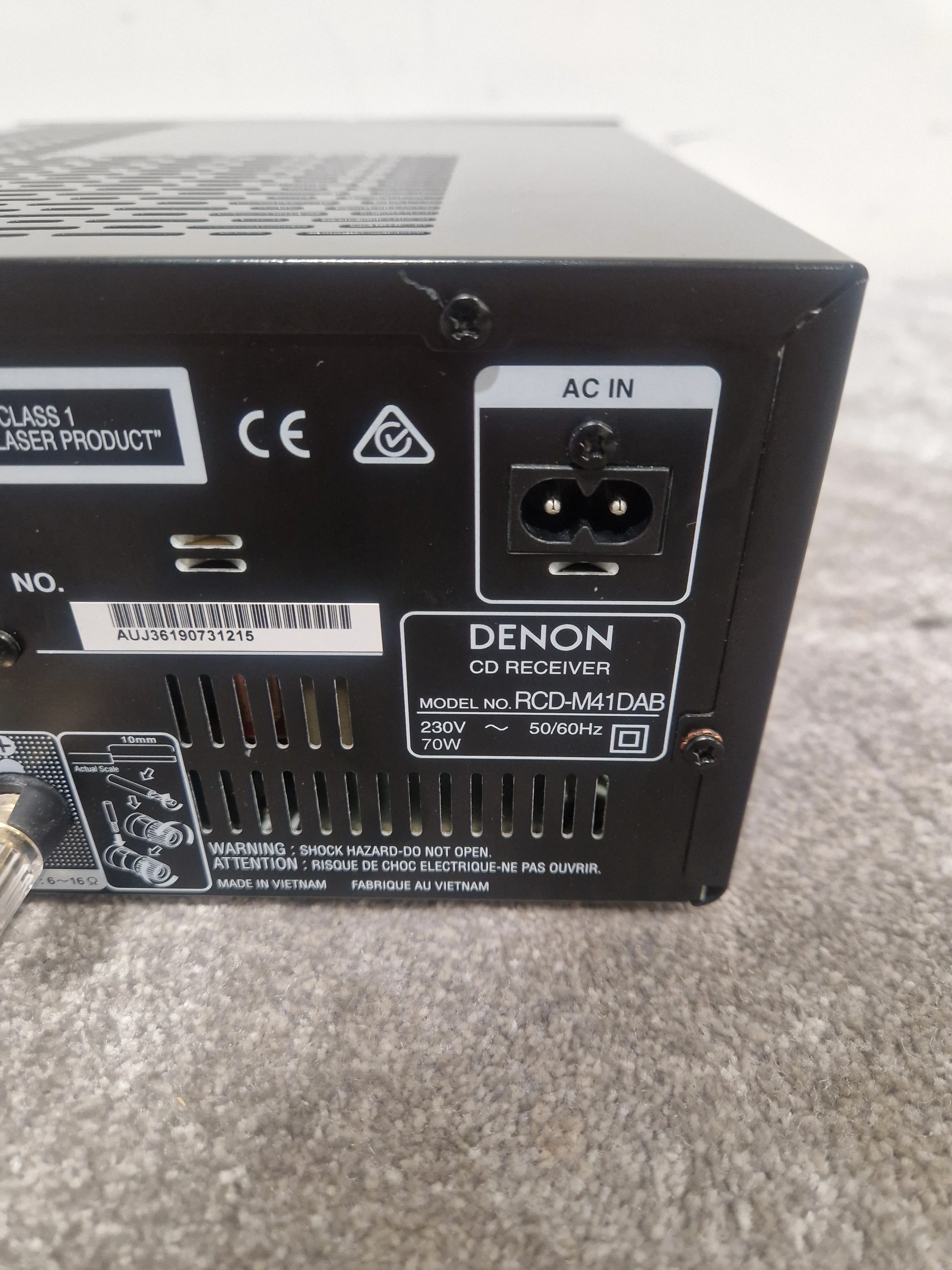 Denon RCD-M41 DAB Hi-Fi System - CD Player, DAB Radio - Excellent w/ Power Supply & remote - Image 9