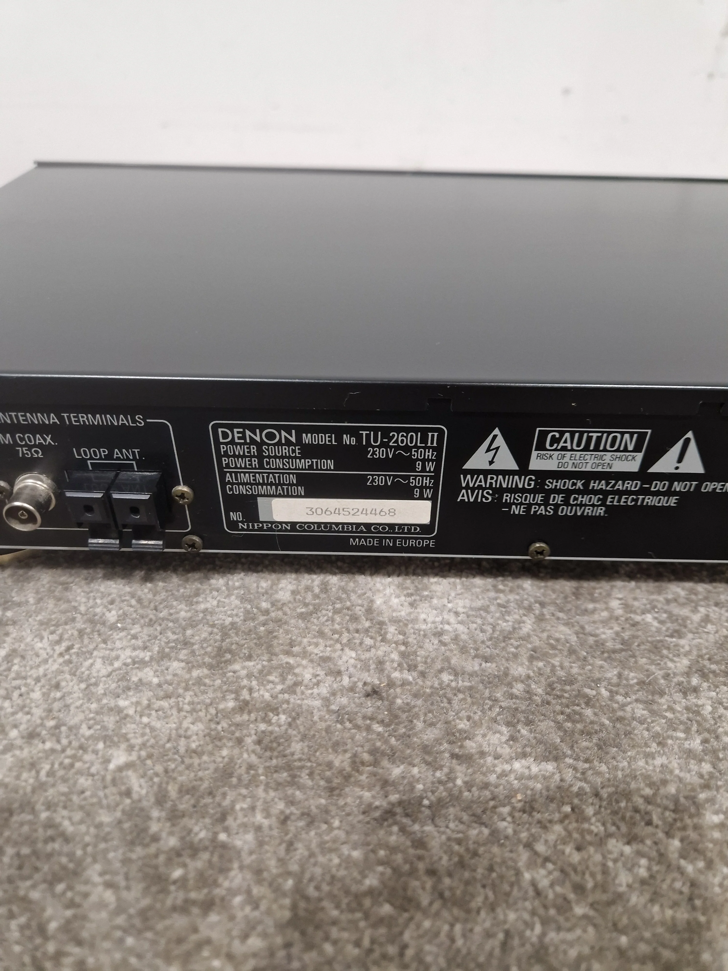Denon TU-260L II - AM/FM Stereo Tuner - Black- Good - Image 6