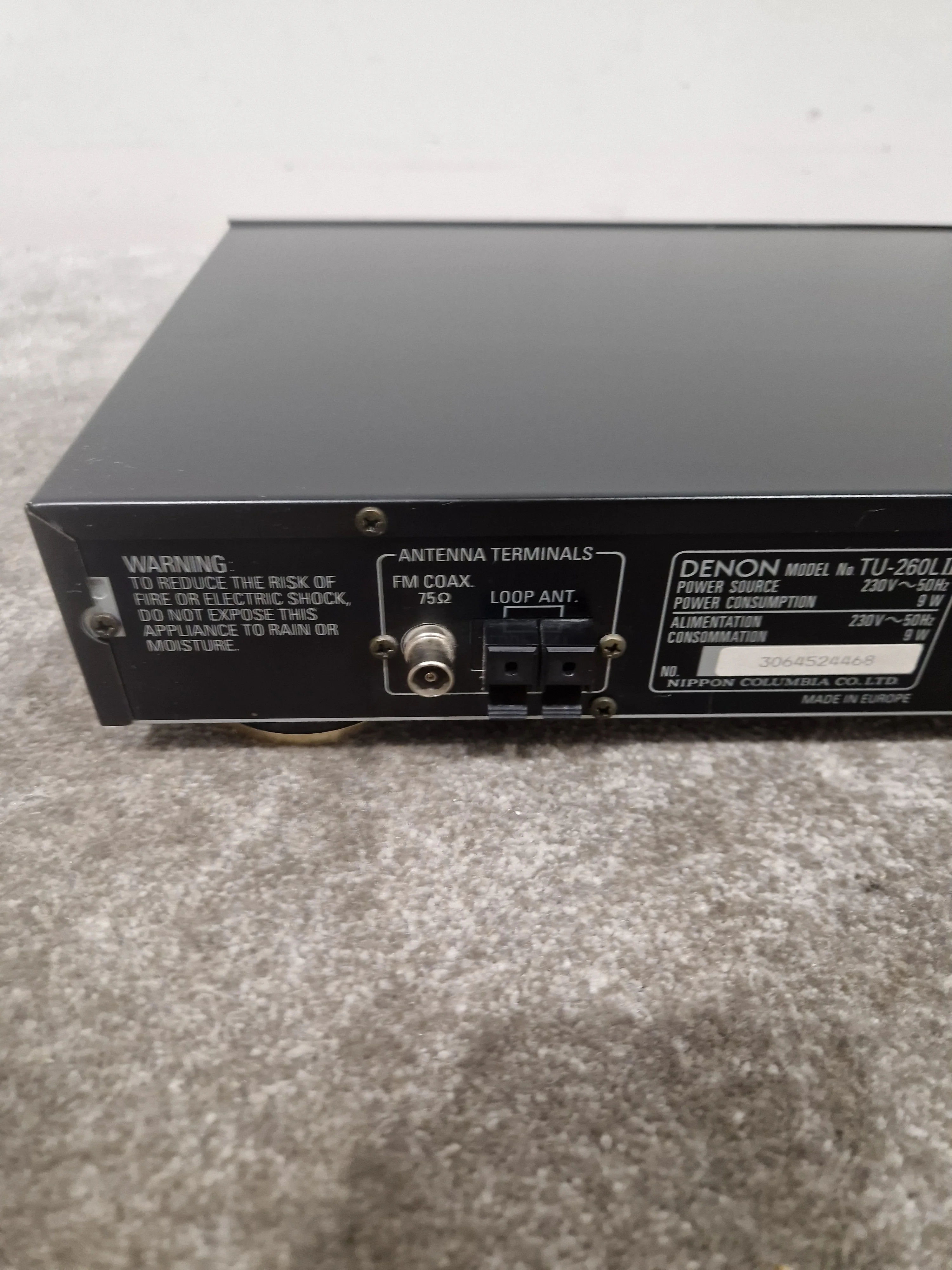 Denon TU-260L II - AM/FM Stereo Tuner - Black- Good - Image 7