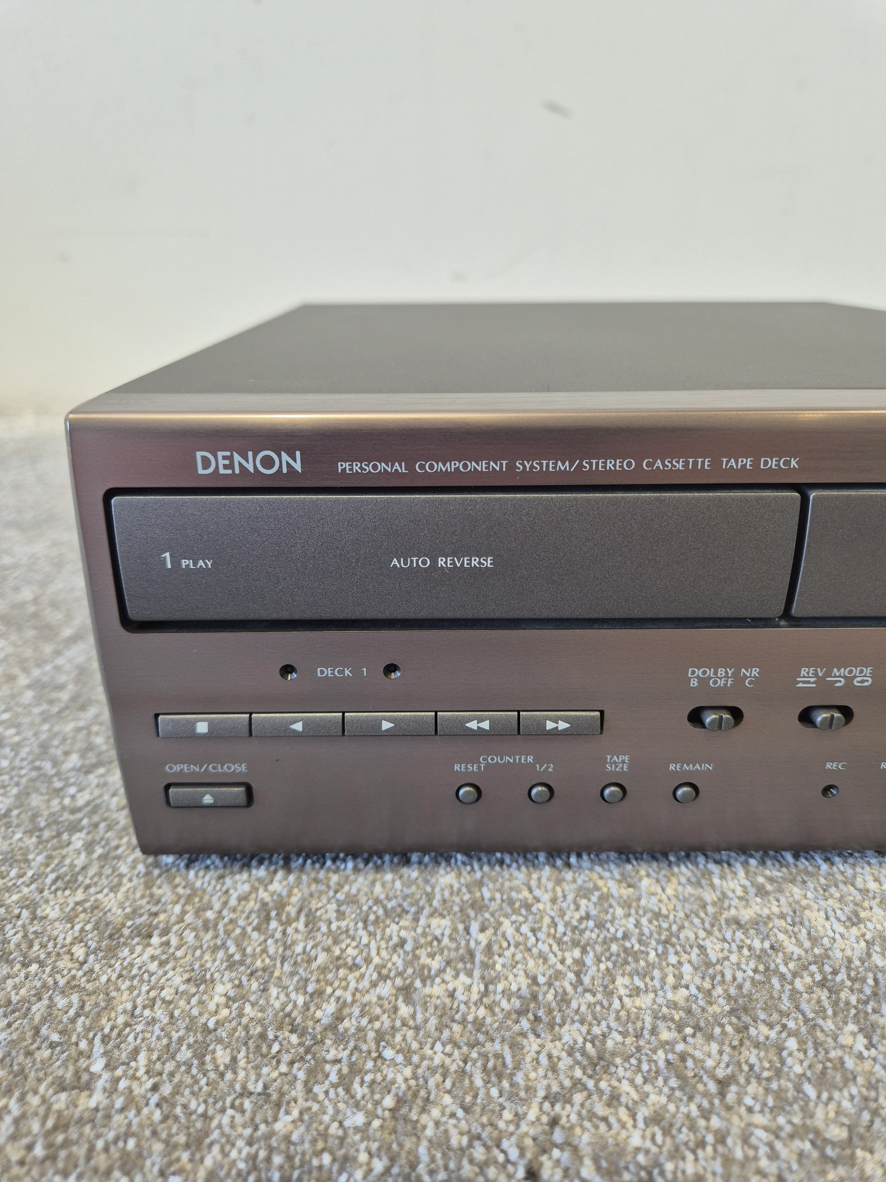 Denon UDR-65 – Double Cassette Deck – Very Good (Untested, Requires Special Power Connector) - Image 2