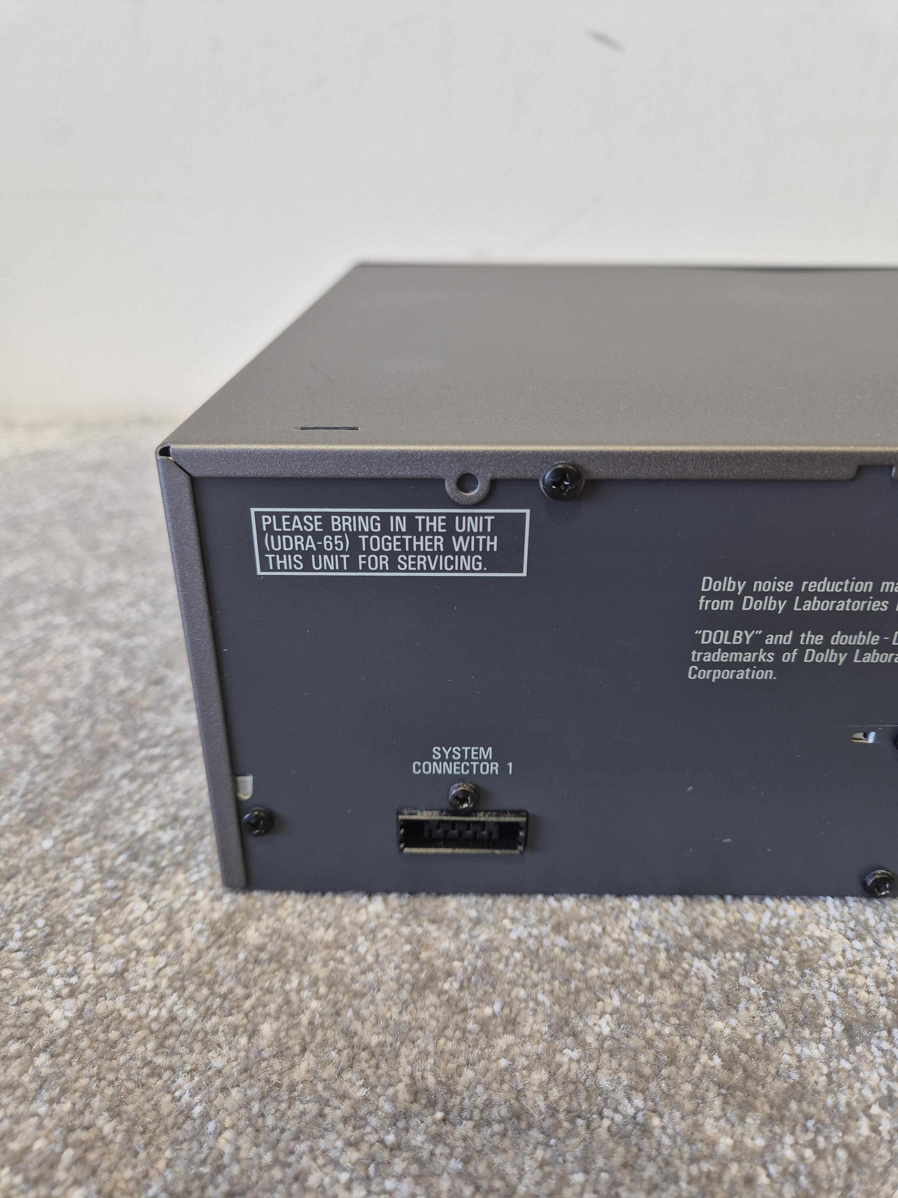 Denon UDR-65 – Double Cassette Deck – Very Good (Untested, Requires Special Power Connector) - Image 8