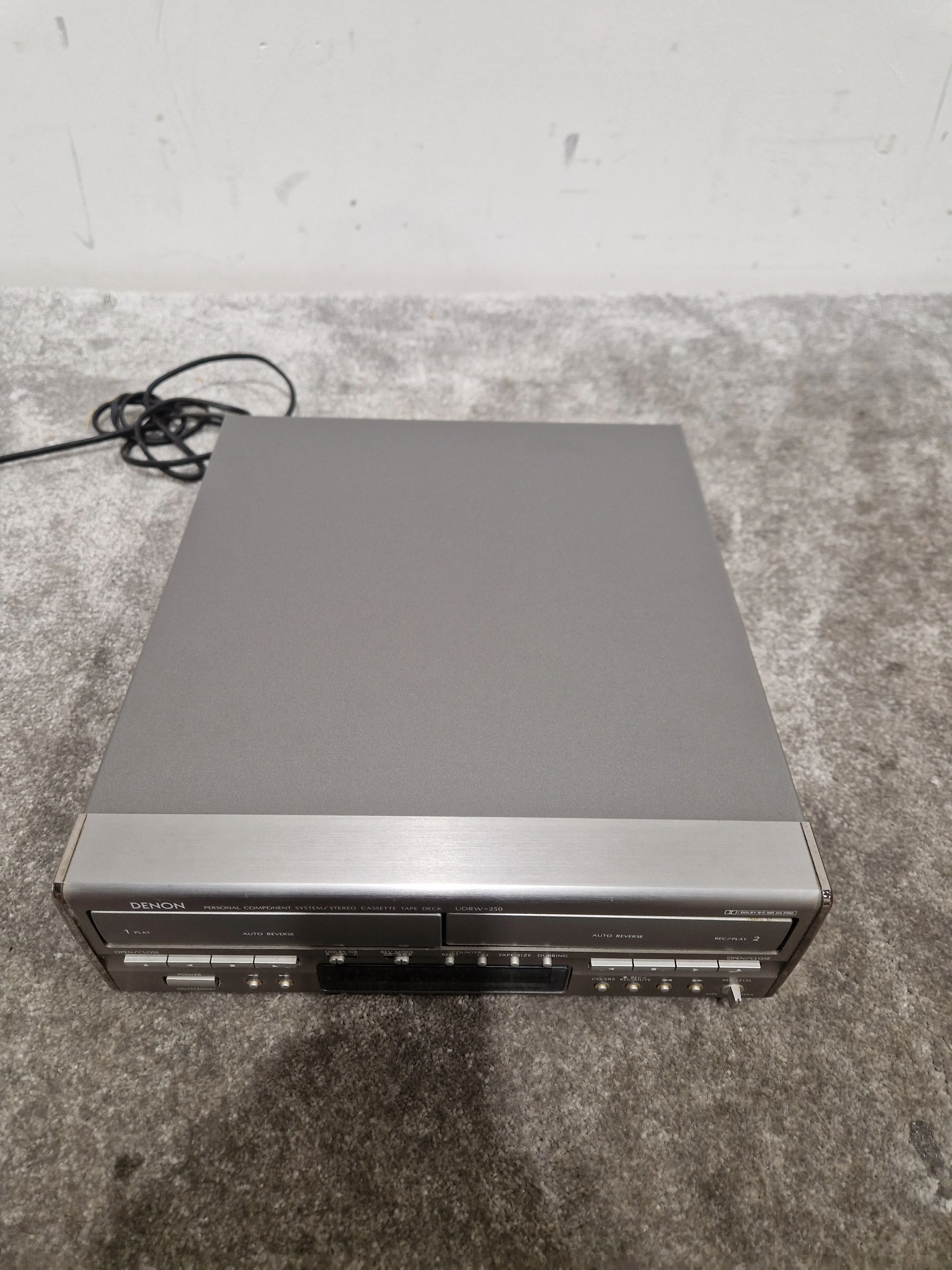 Denon UDRW-250 - Stereo Cassette Tape Deck - Silver - Fair - Image 7