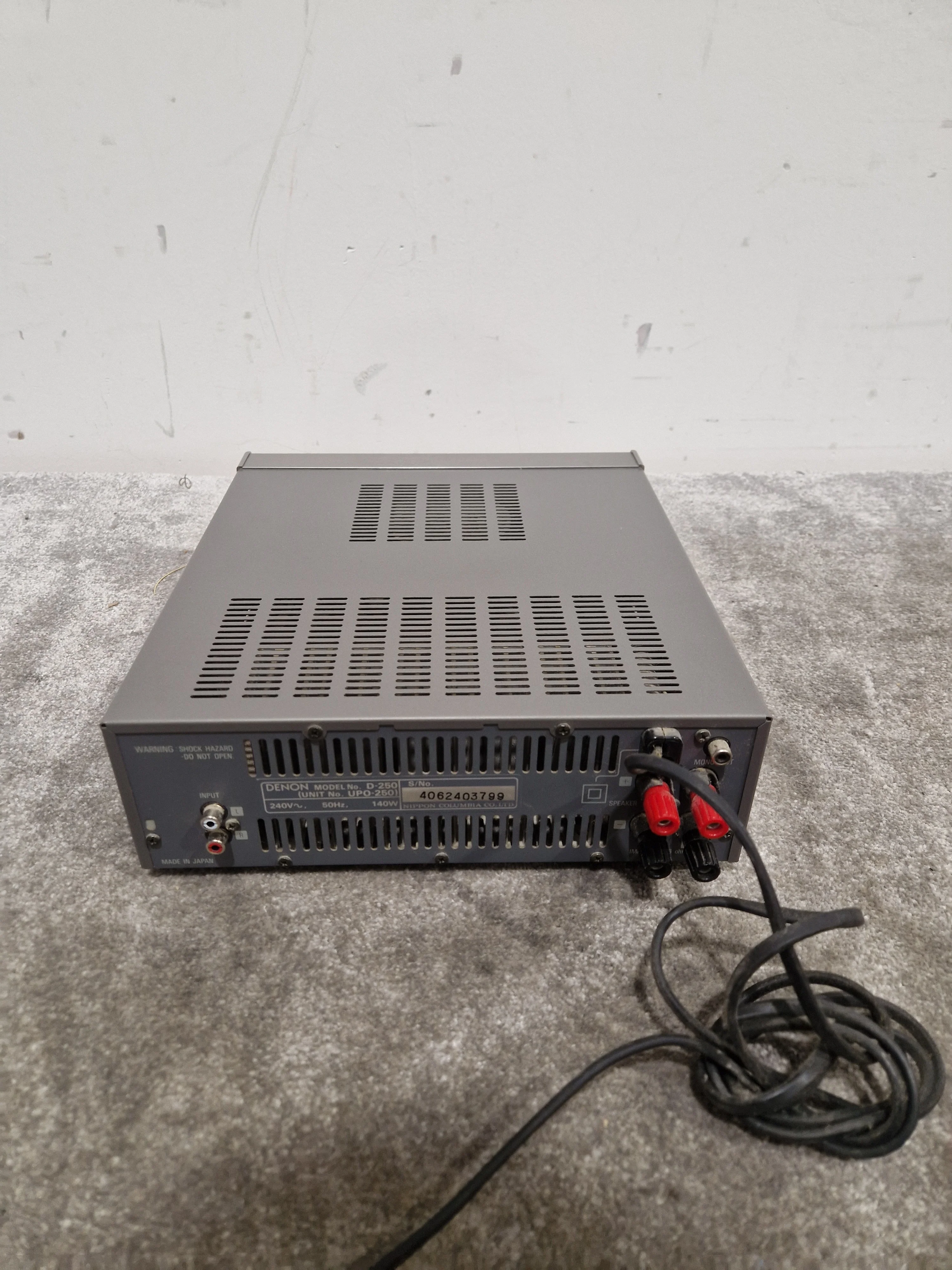 Denon UPO-250 - Stereo Power Amplifier - Silver - Good - Image 7