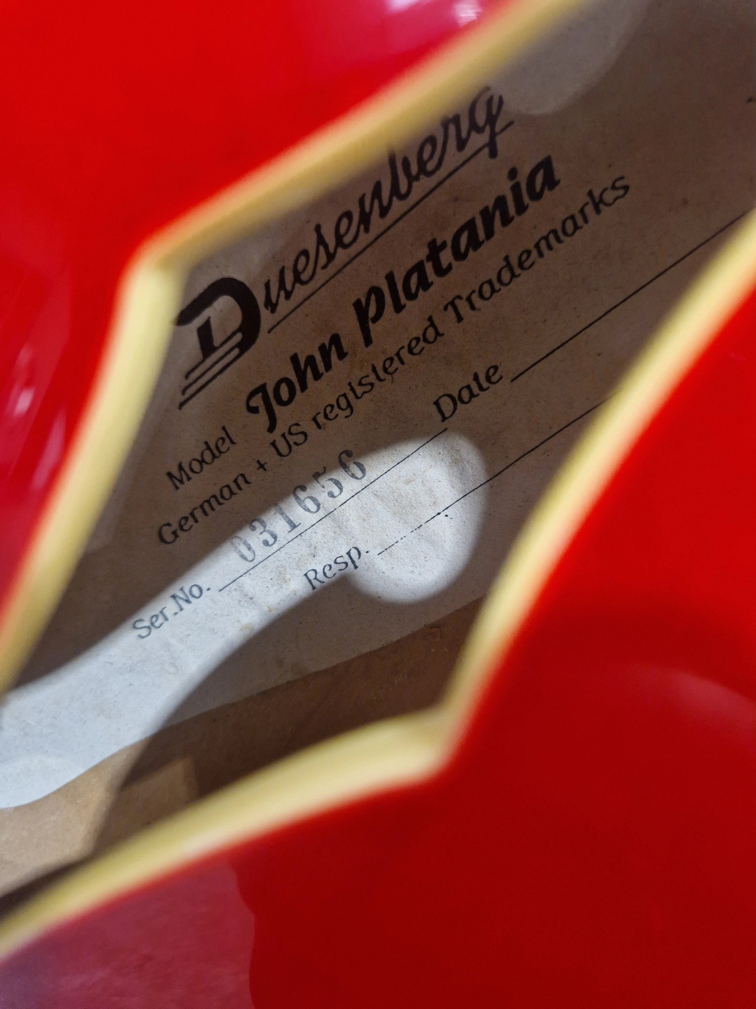 Duesenberg Jp Starplayer Signature 2003 - Limited Edition, Ziricote Body - Excellent w/ Certification & Hard Case - Image 9