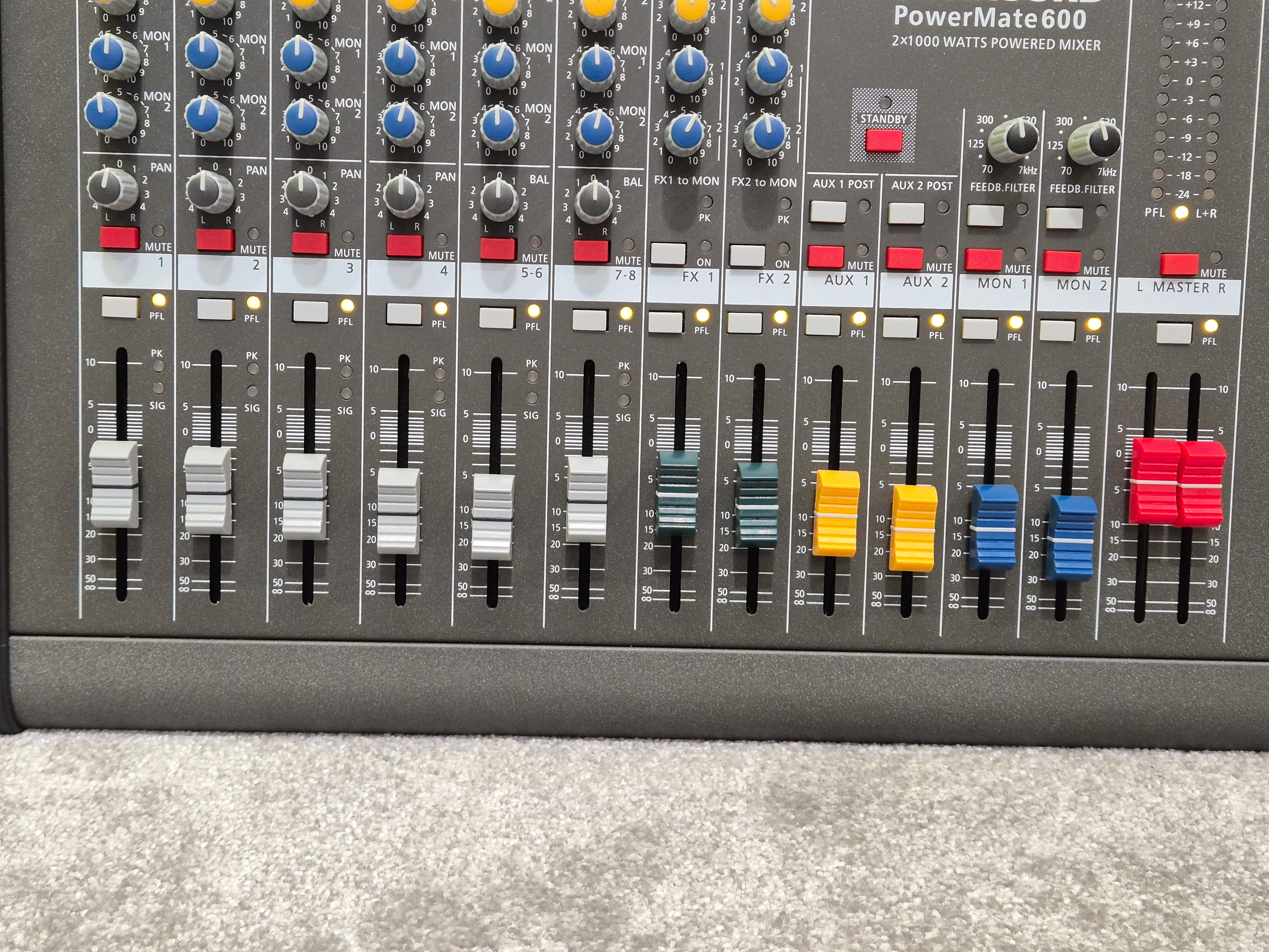 Dynacord Power Mate PM600 - 6 Channels Compact Mixer - Excellent w/ Original Box - Image 5
