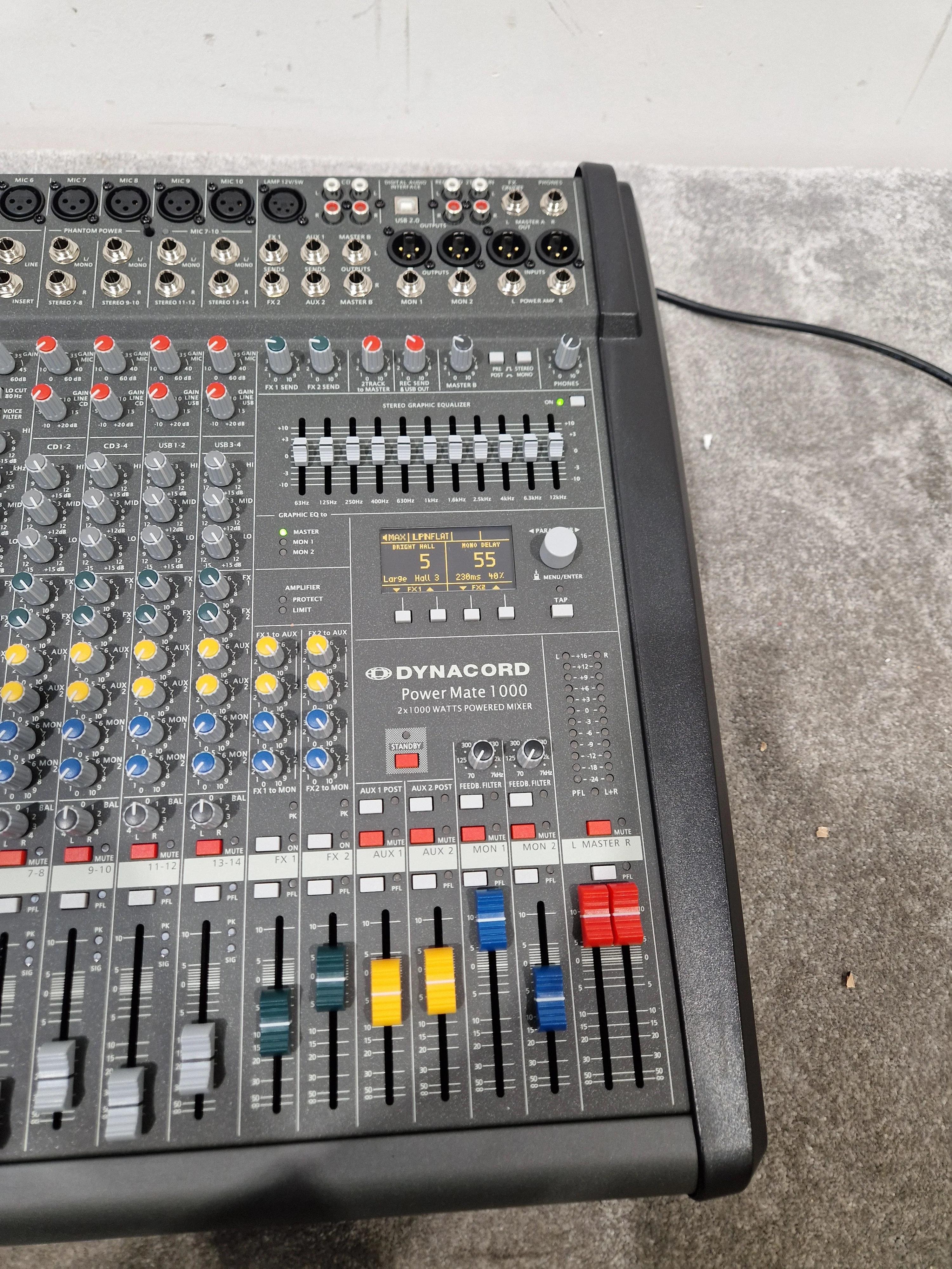 Dynacord Powermate 1000-3 – 10-Channel Powered Mixer – Excellent w/ Original Box - Image 4