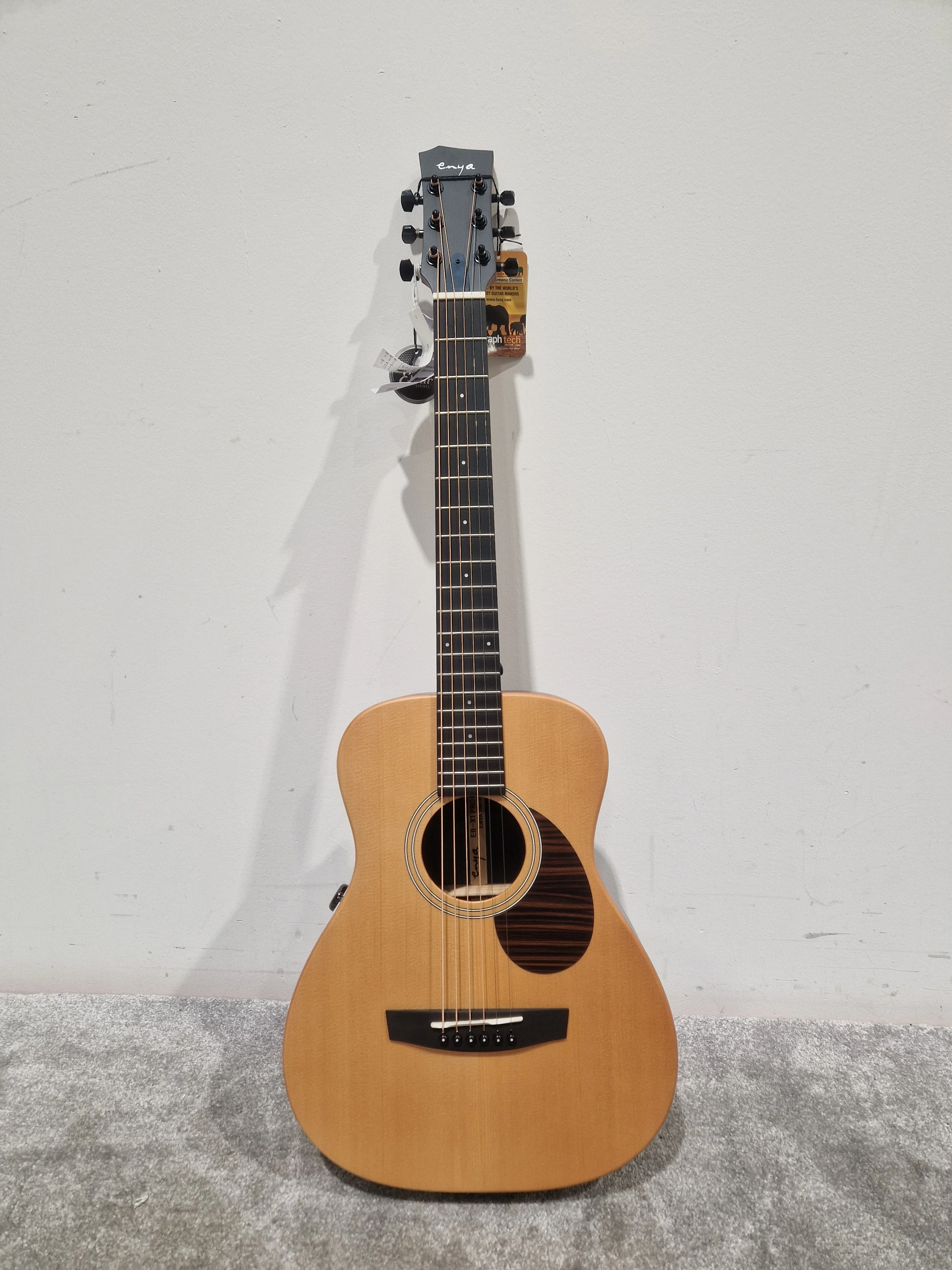 Enya EB-X1 Pro Max 3/4 Electro-Acoustic Guitar - Rich Tonewood - Excellent w/ Soft Case & Guitar Accessories - Image 2