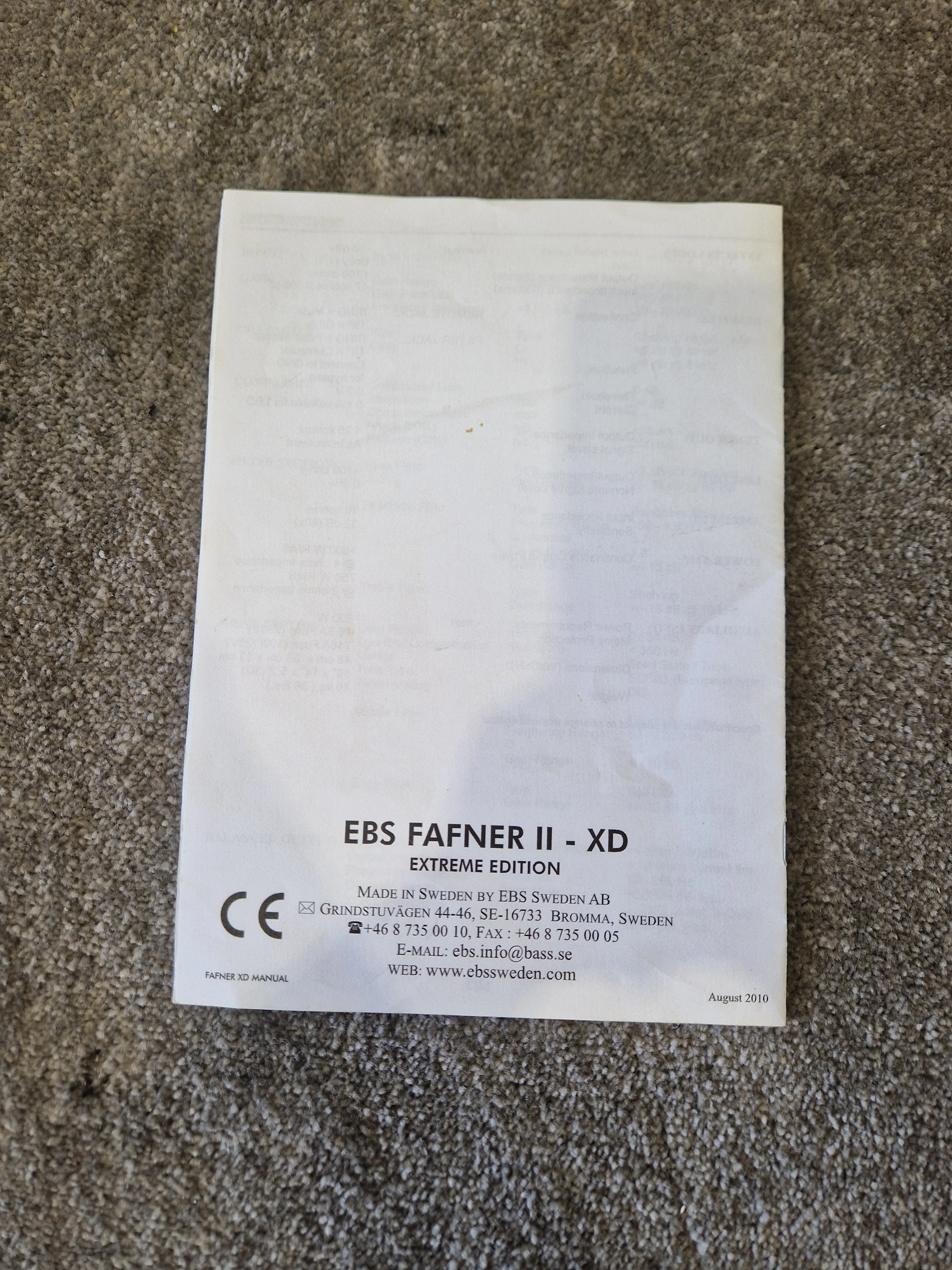 Ebs Fafner II Bass Amp 750w Output - High Power, Lightweight - Excellent w/ Manuals - Image 16