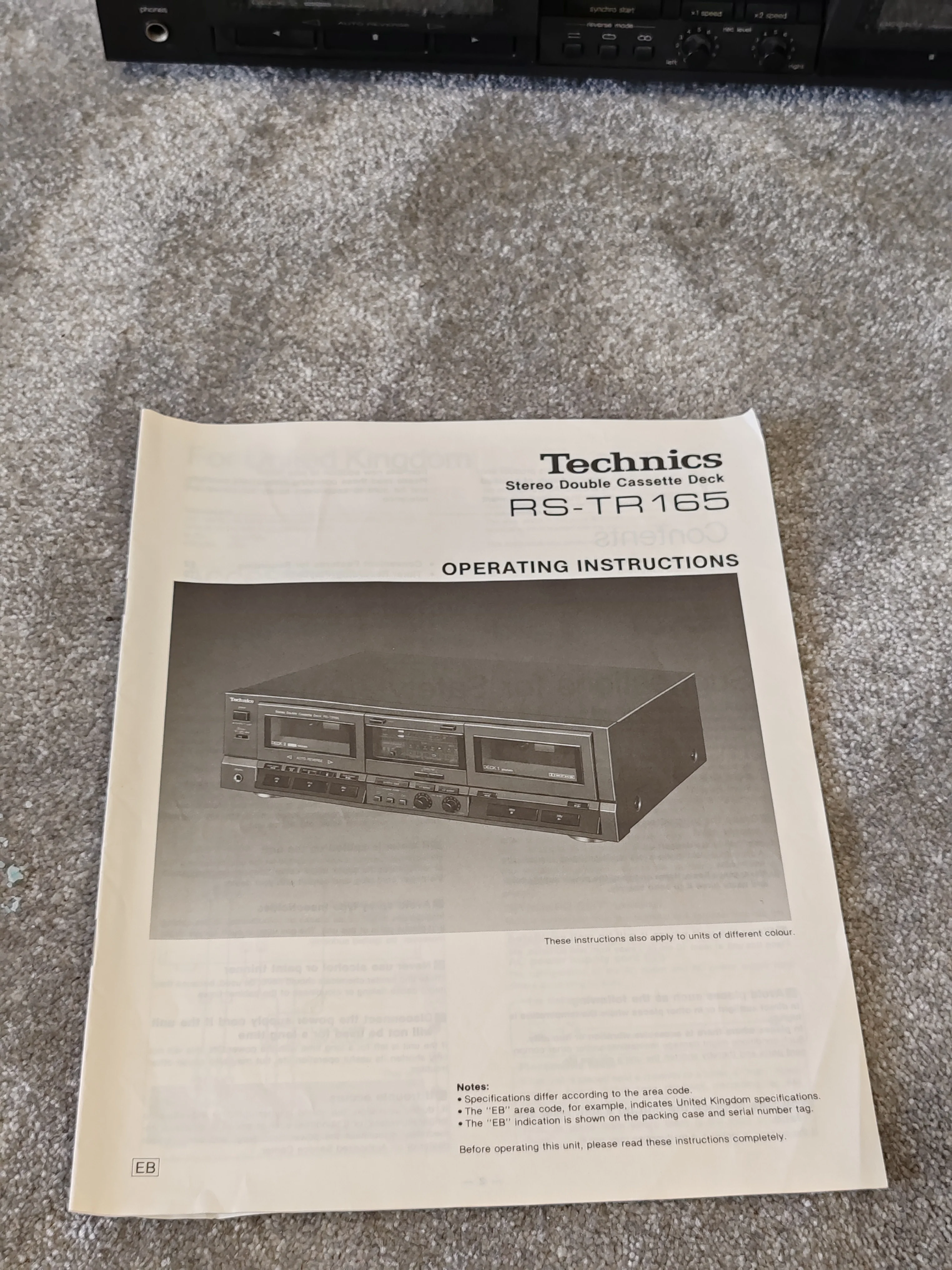 Technics RS-TR165 Stereo Double Cassette Deck – Very Good Condition - Image 9