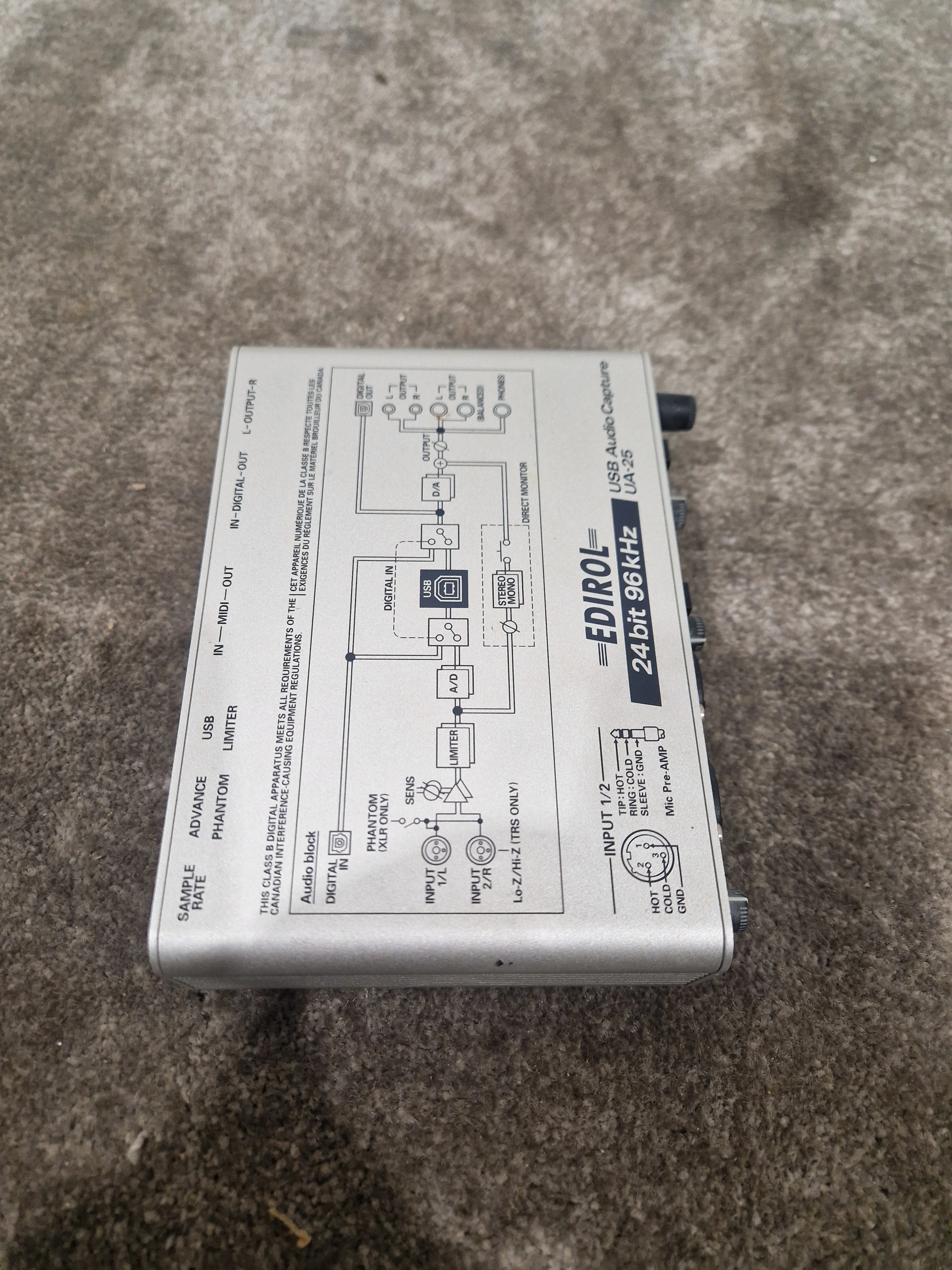 Edirol UA-25 - Audio Interface - SIlver – Audio Interface - Excellent - Image 6