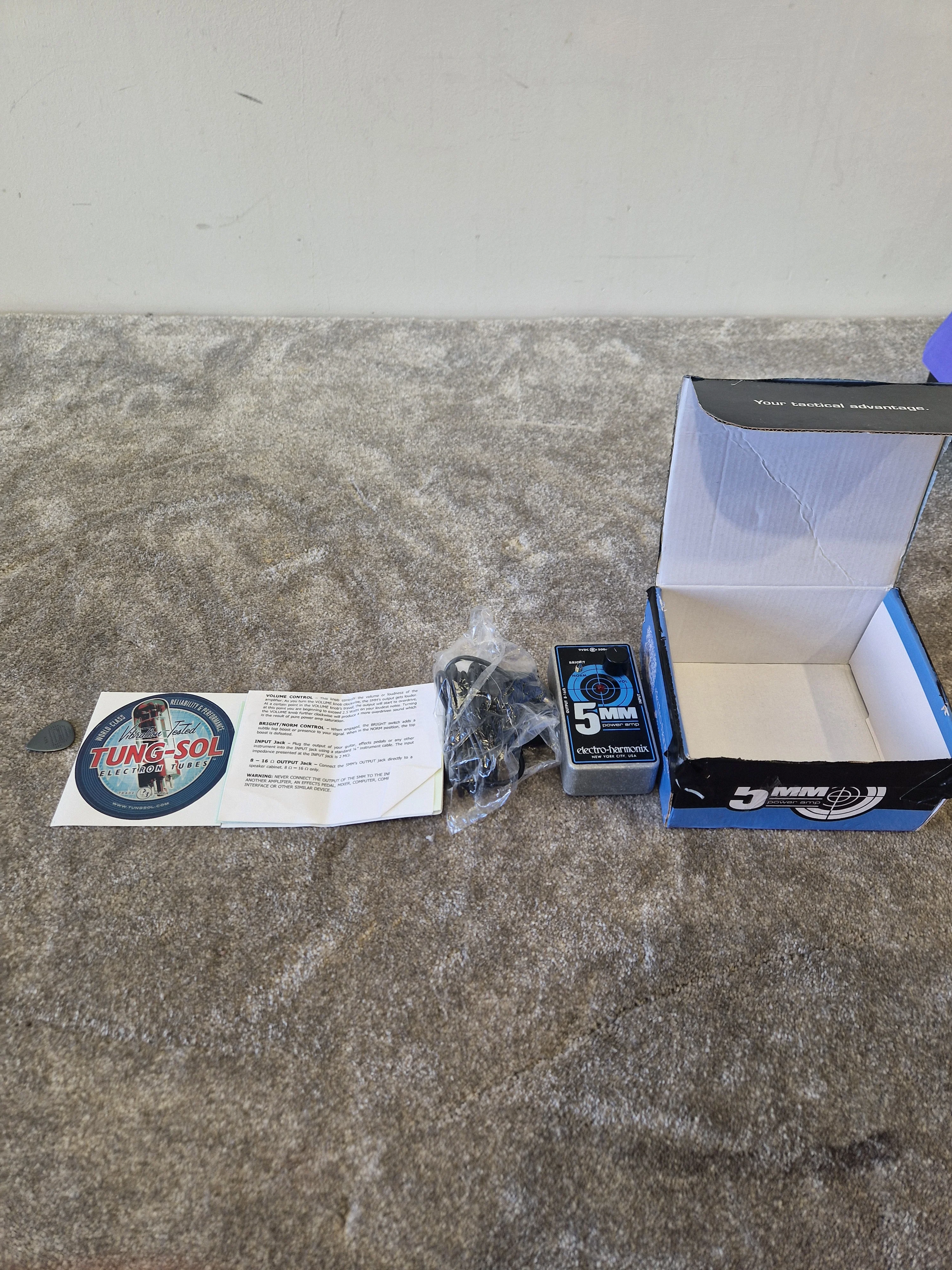Electro-Harmonix 5MM Guitar Power Amplifier – Compact 2.5W Amp in Pedal Format - Very Good w/ Original Box - Image 3