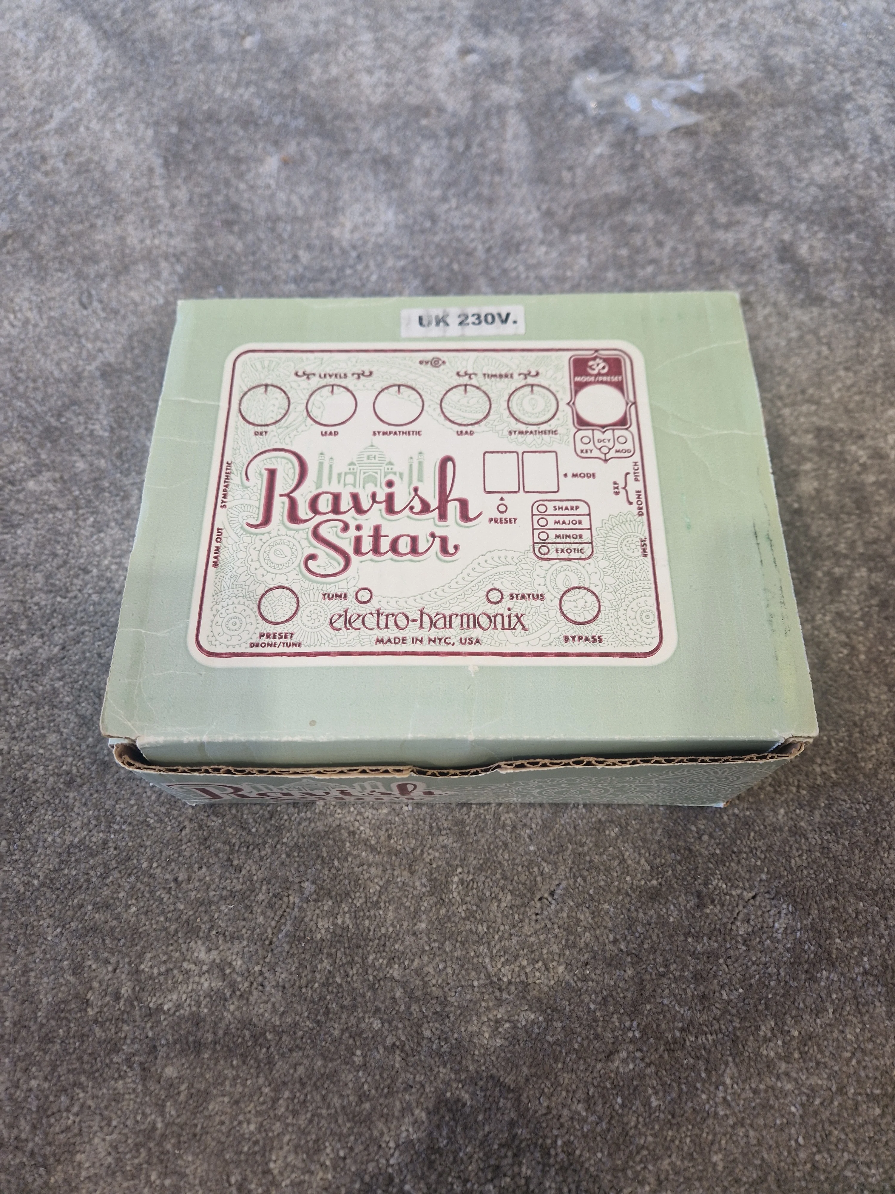 Electro-Harmonix Ravish Sitar Pedal – Polyphonic Sitar Emulator – Excellent w/ Manual & Original Box - Image 5