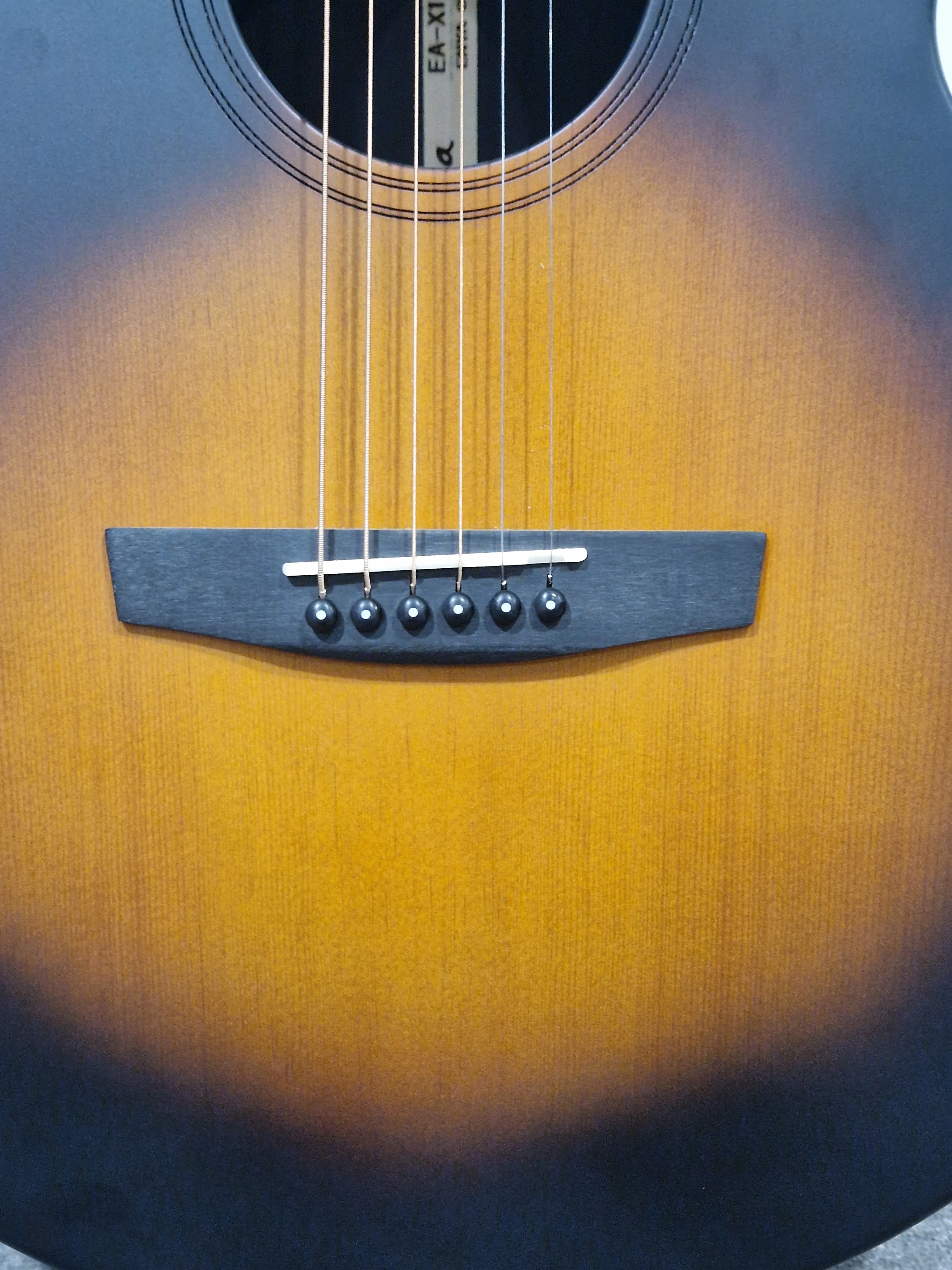 Enya EA-X1-PRO Sunburst Acoustic Guitar - Premium Solid Top - Excellent w/ Soft Case & Guitar Accessories - Image 18