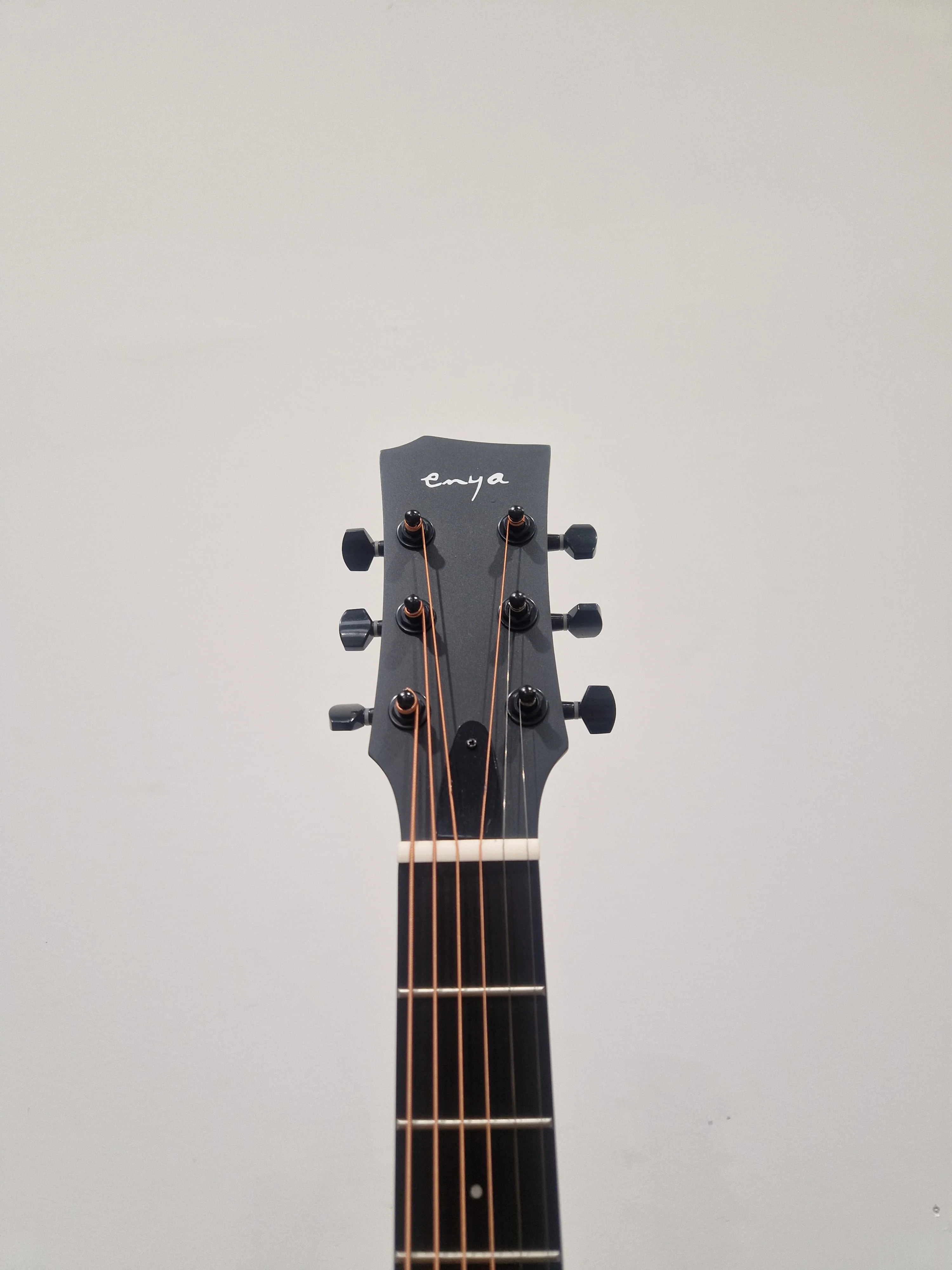Enya EA-XO-BLK Black Acoustic Guitar - Premium Sound Quality - Excellent w/ Soft Case - Image 8