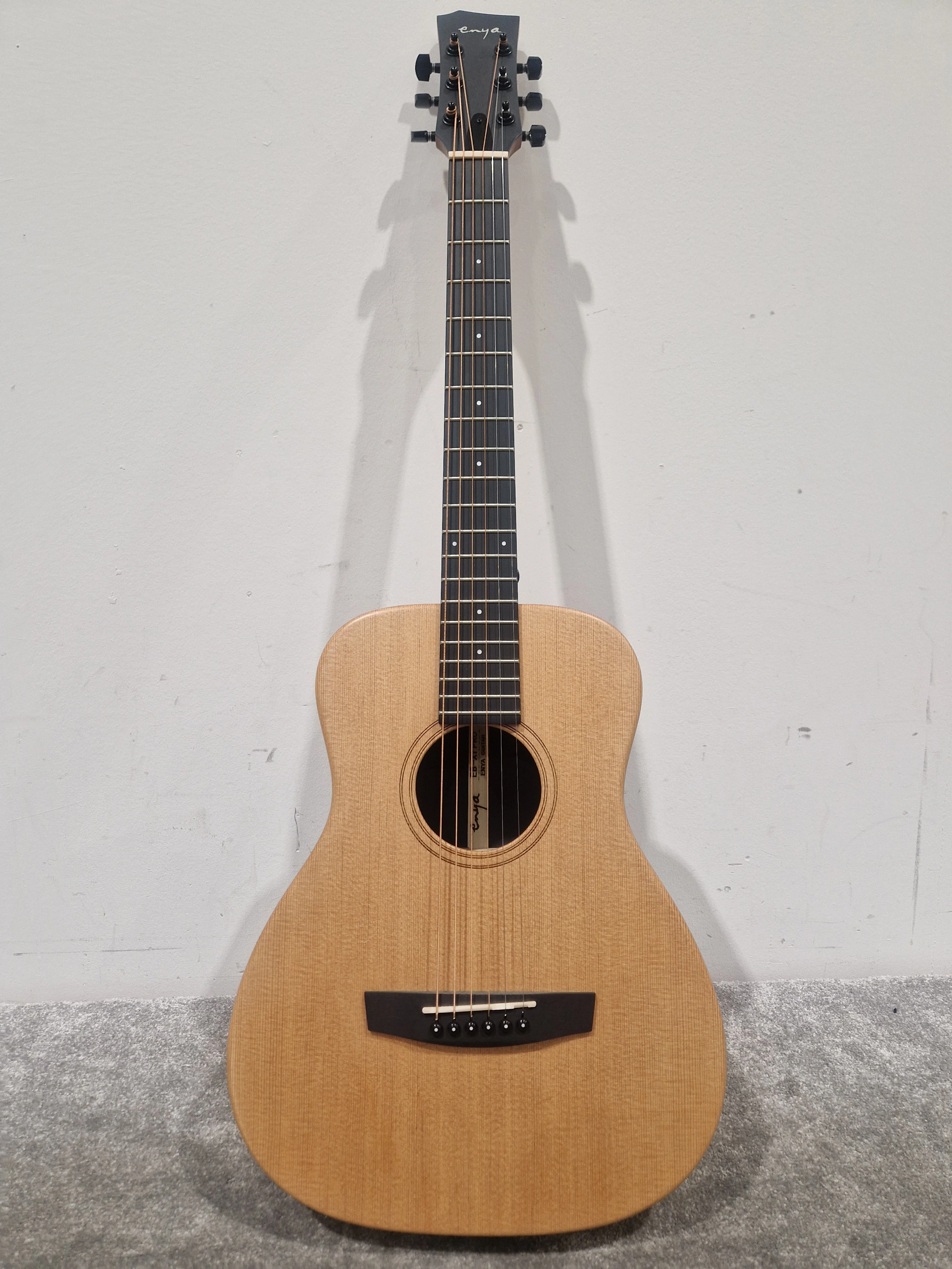 Enya EB-X1-PRO Natural 1/2 Acoustic Guitar - Compact Travel Size - Excellent w/ Soft Case & Guitar Accessories - Image 26