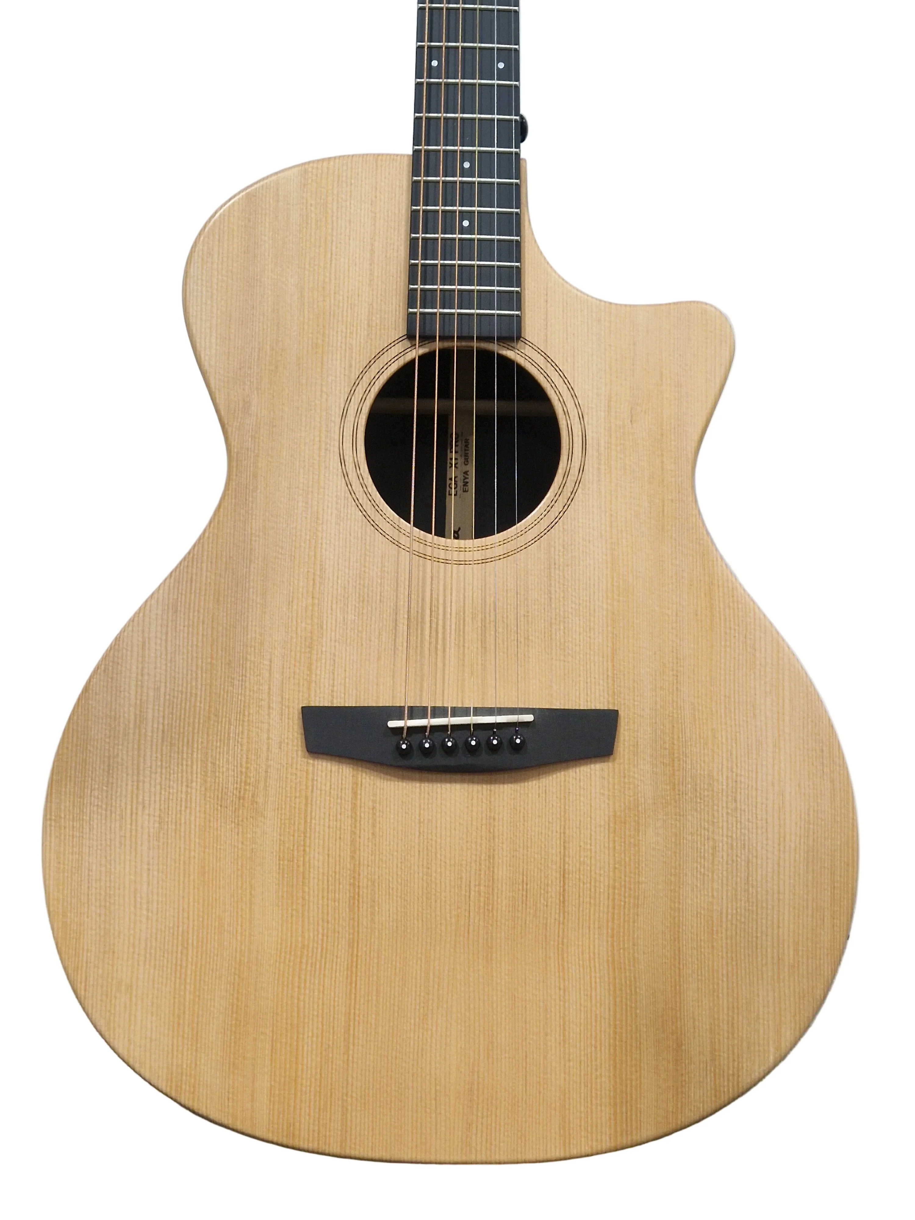 Enya EGA-X1-PRO Natural Acoustic Guitar - Solid Spruce Top - Excellent w/ Soft Case & Guitar Accessories
