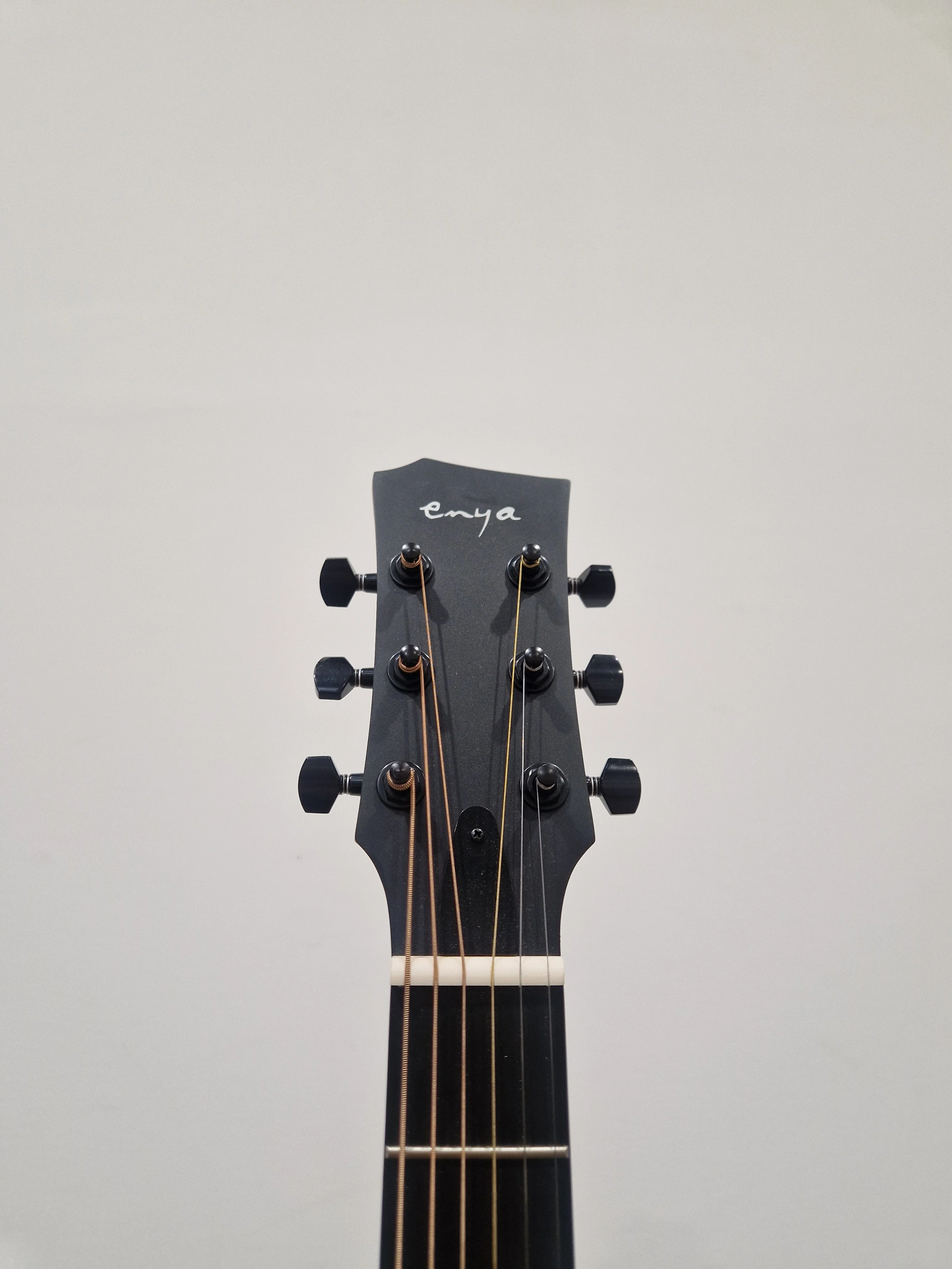 Enya EGA-X1-PRO Natural Acoustic Guitar - Solid Spruce Top - Excellent w/ Soft Case & Guitar Accessories - Image 3