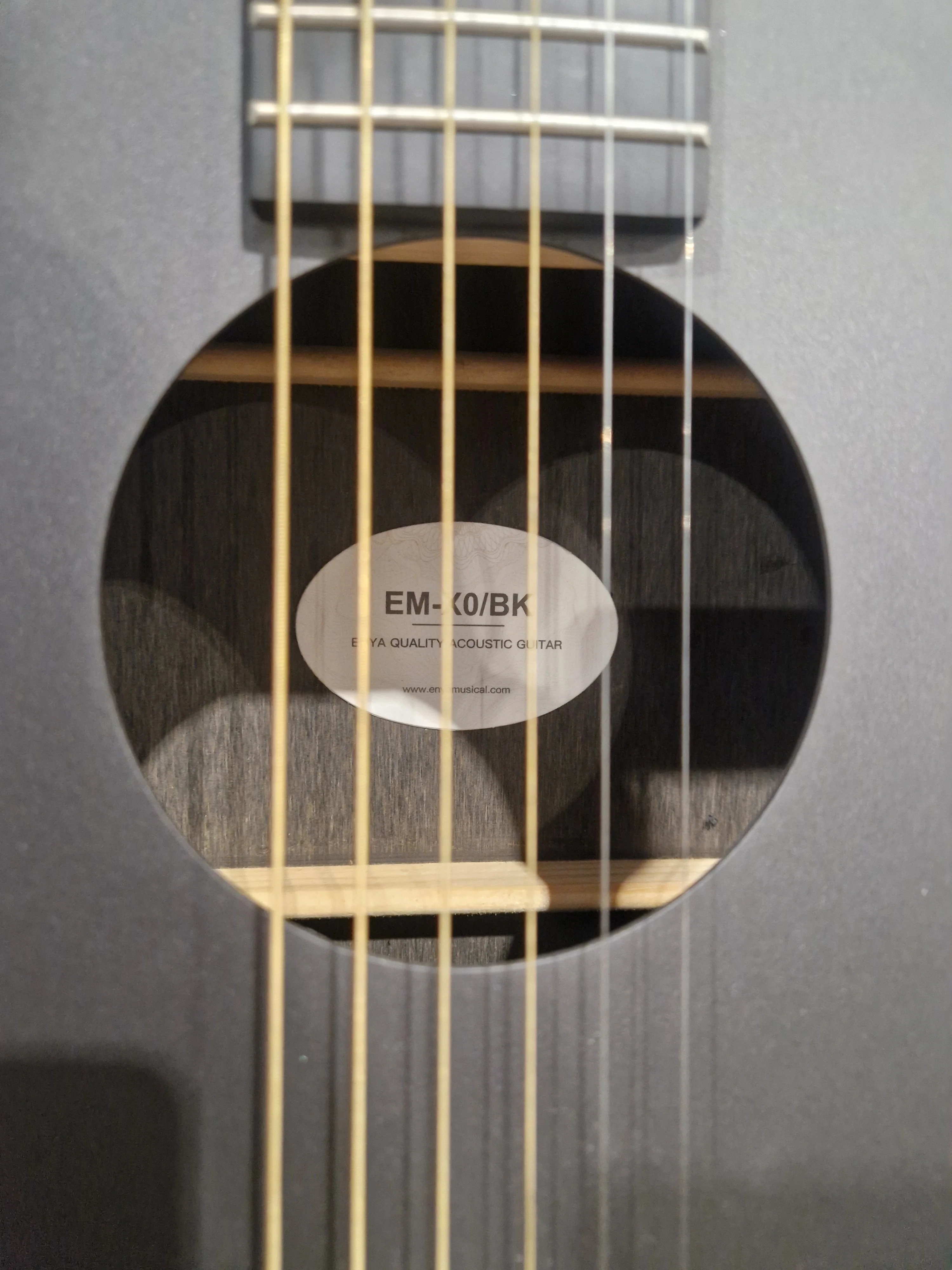 Enya EM-K0/BK Acoustic Guitar - Black Finish - Excellent - Image 5
