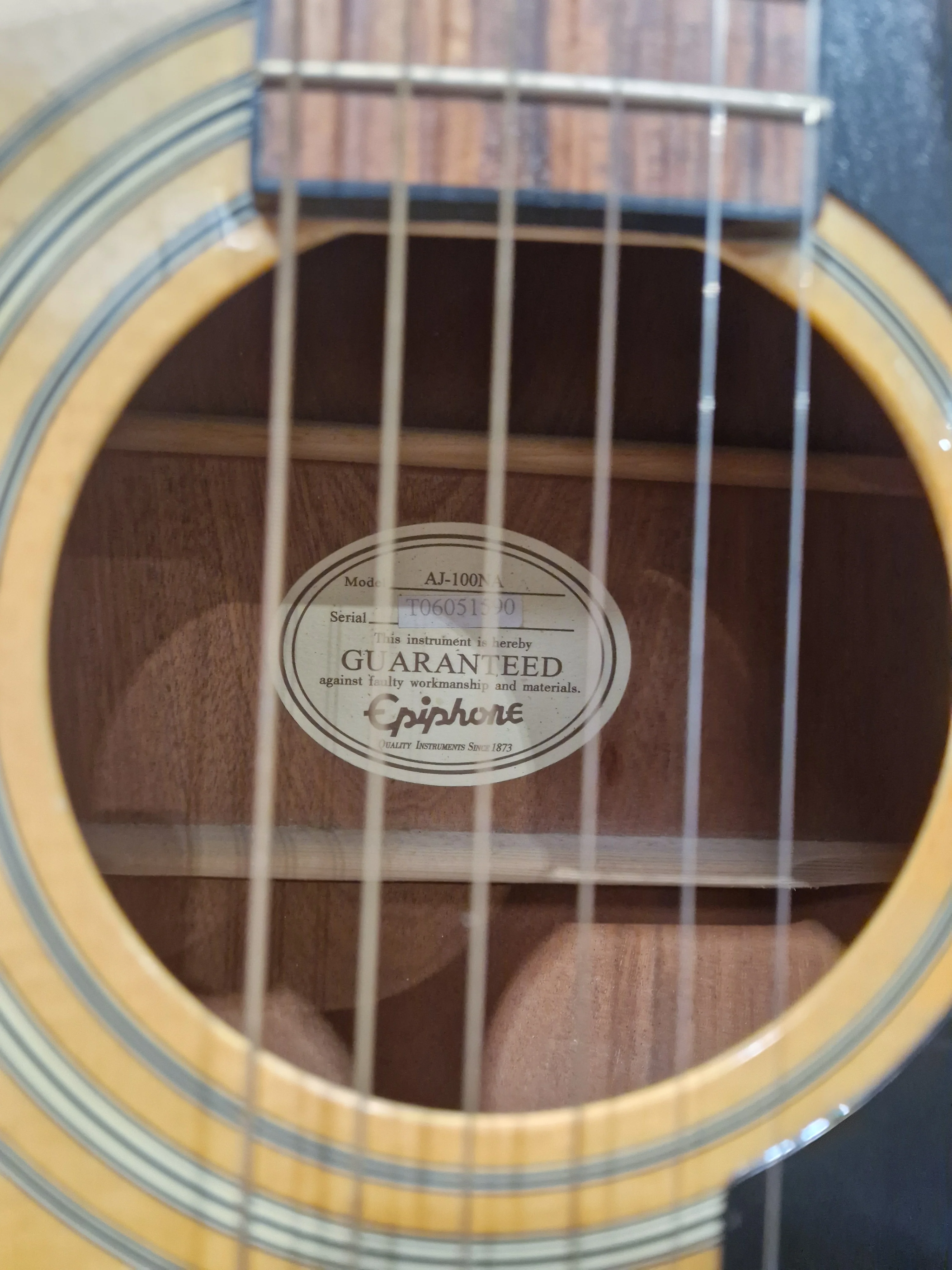 Epiphone AJ-100 - Acoustic Guitar - Natural - Excellent - Image 7
