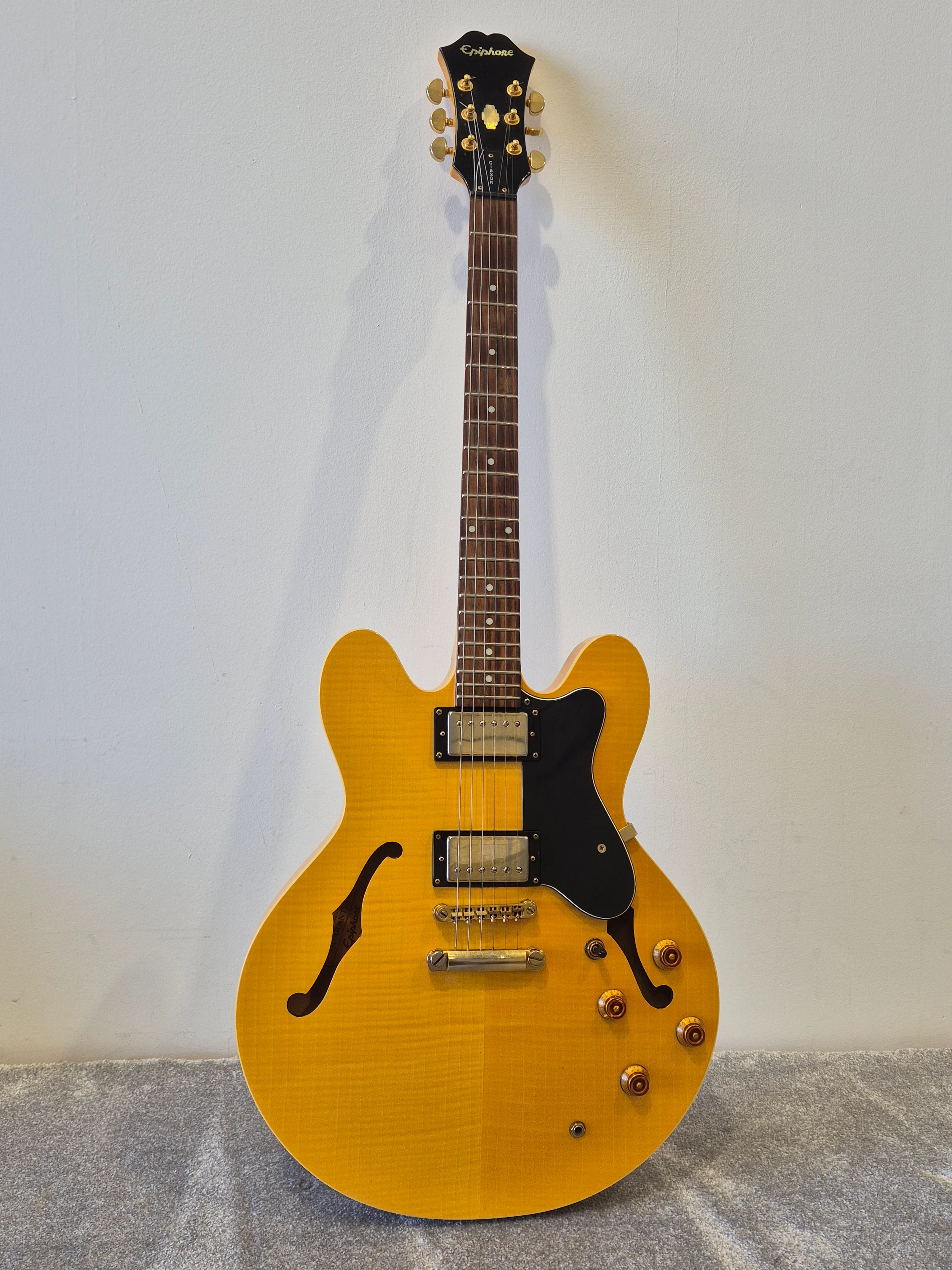 Epiphone Dot Deluxe Flame – Semi-Hollow Body Electric Guitar – Excellent w/ Stagg Soft Case - Image 2