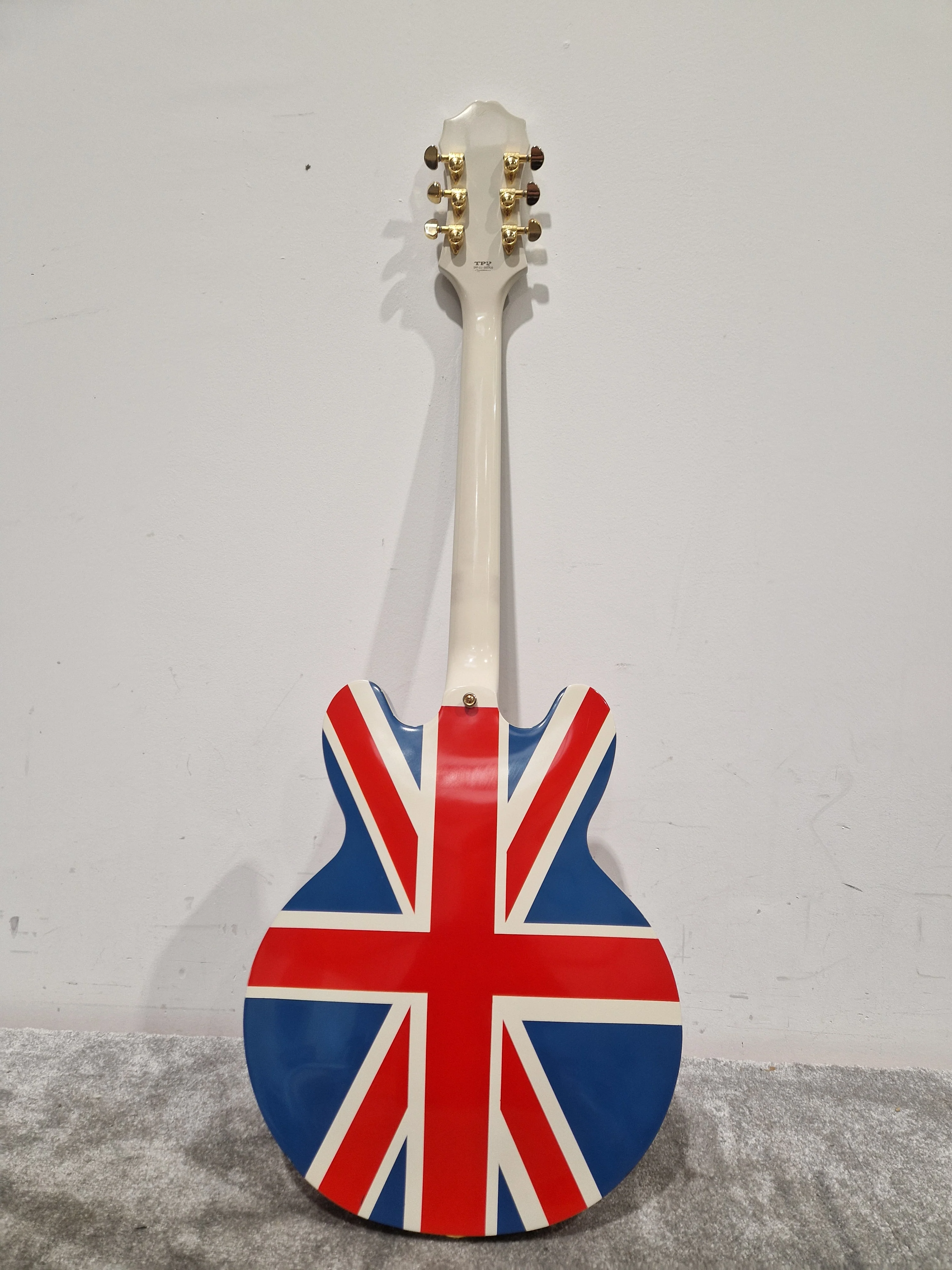 Epiphone Union Jack - Semi-Hollow Electric Guitar - Union Jack Finish - Good w/ Hard Case & Certification - Image 20