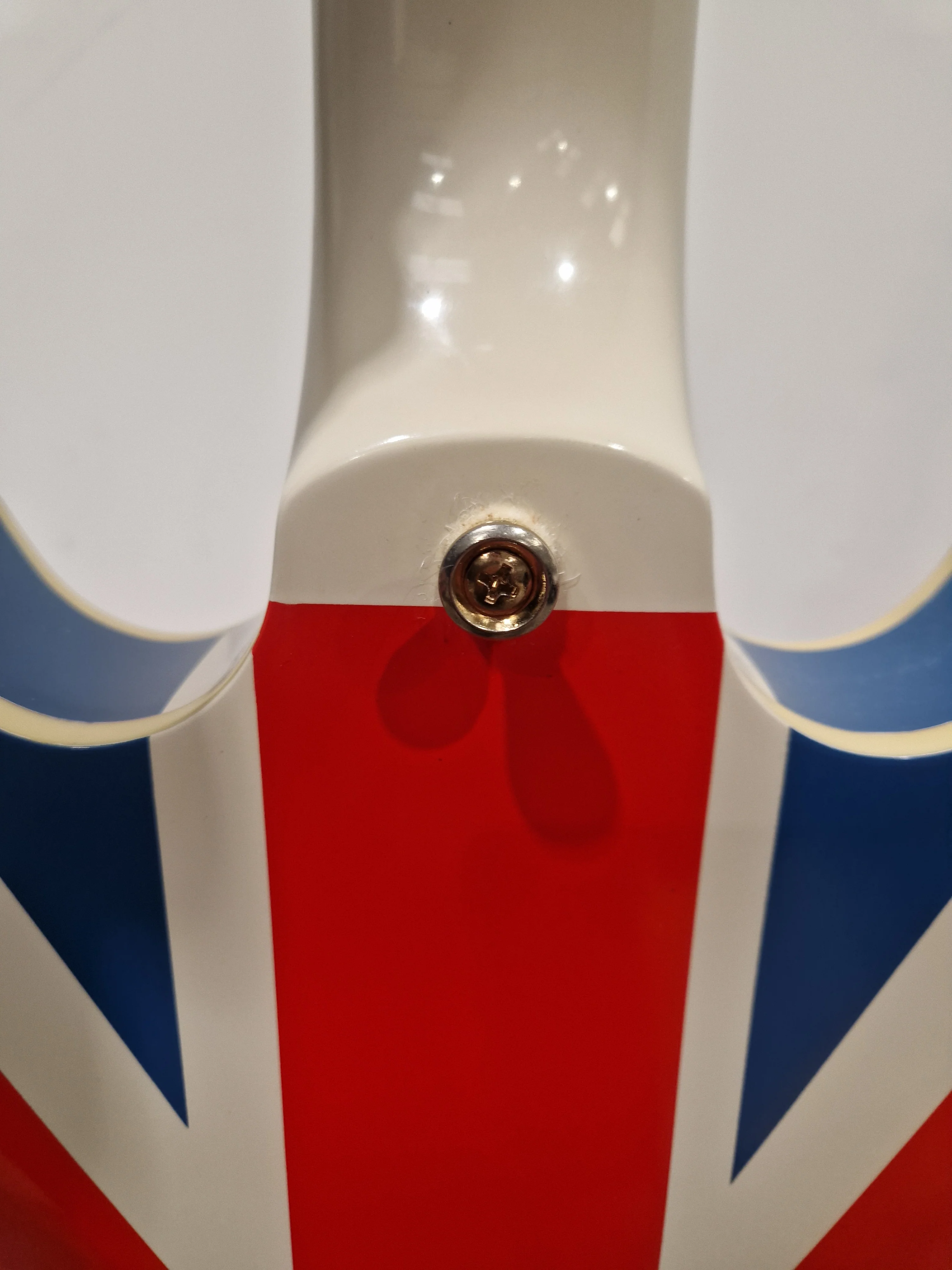 Epiphone Union Jack - Semi-Hollow Electric Guitar - Union Jack Finish - Good w/ Hard Case & Certification - Image 5