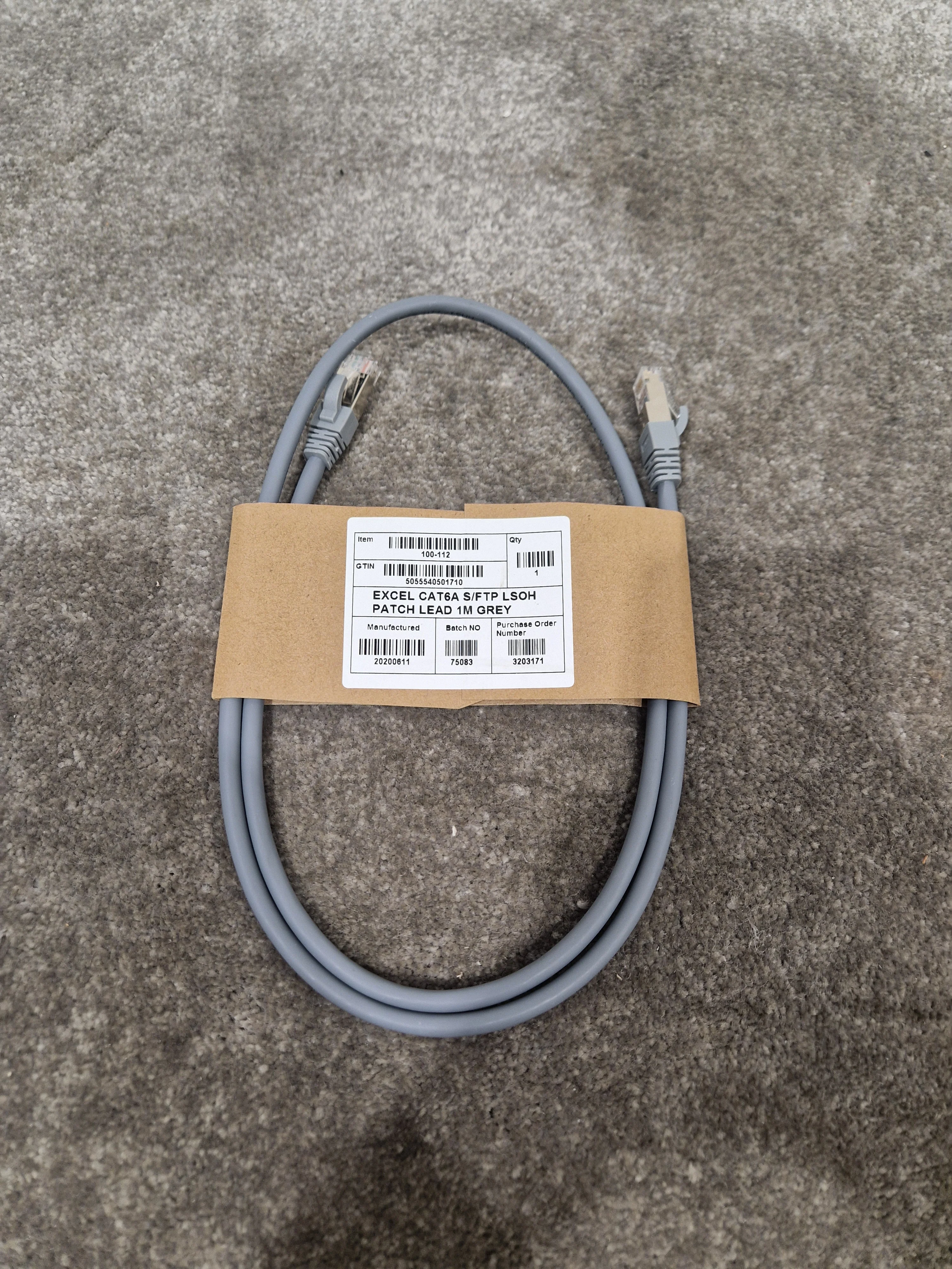 Excel CAT6A 1M Ethernet Cable Grey - High-Speed Data Transfer - Excellent w/ Original packet - Image 2