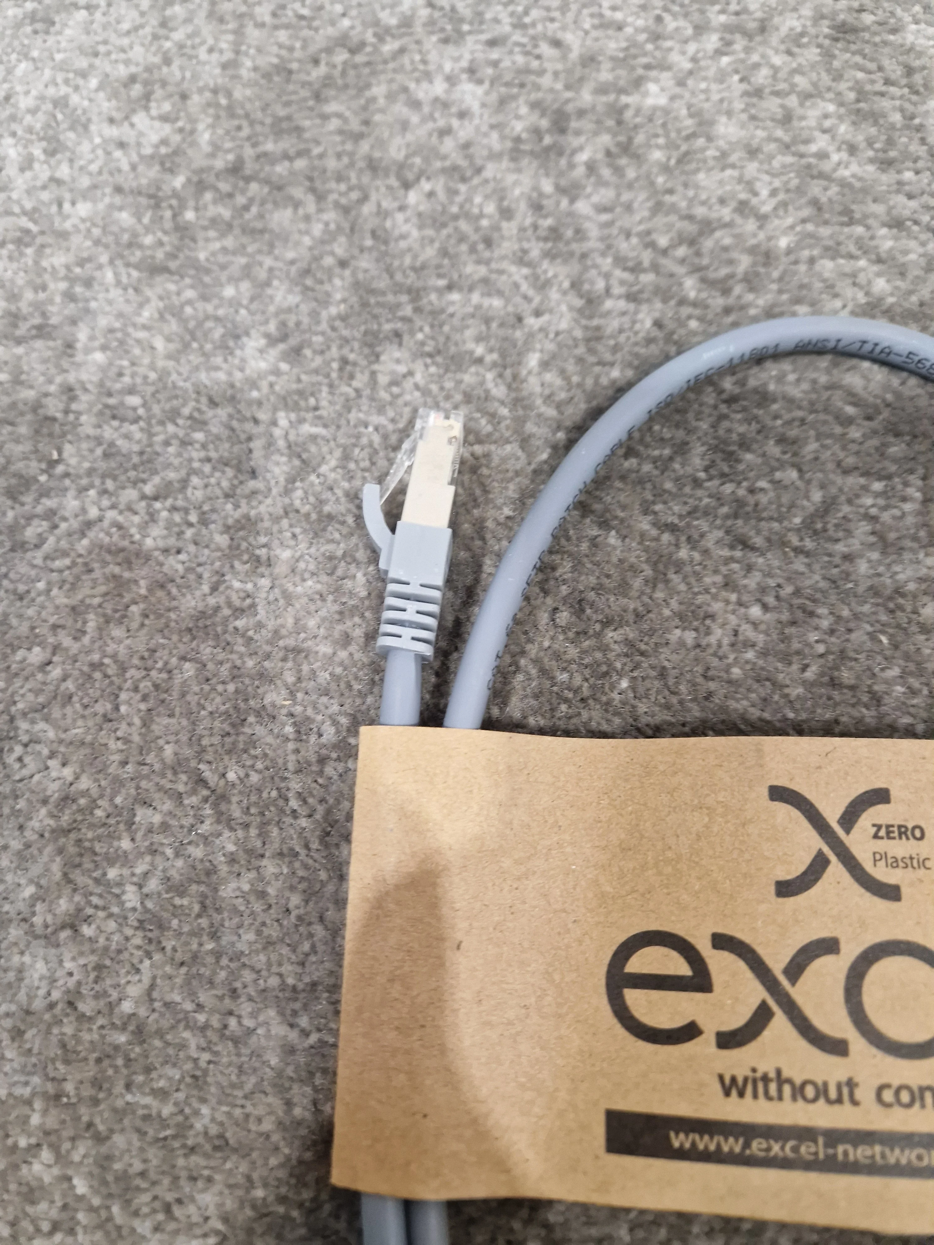 Excel CAT6A 1M Ethernet Cable Grey - High-Speed Data Transfer - Excellent w/ Original packet - Image 5
