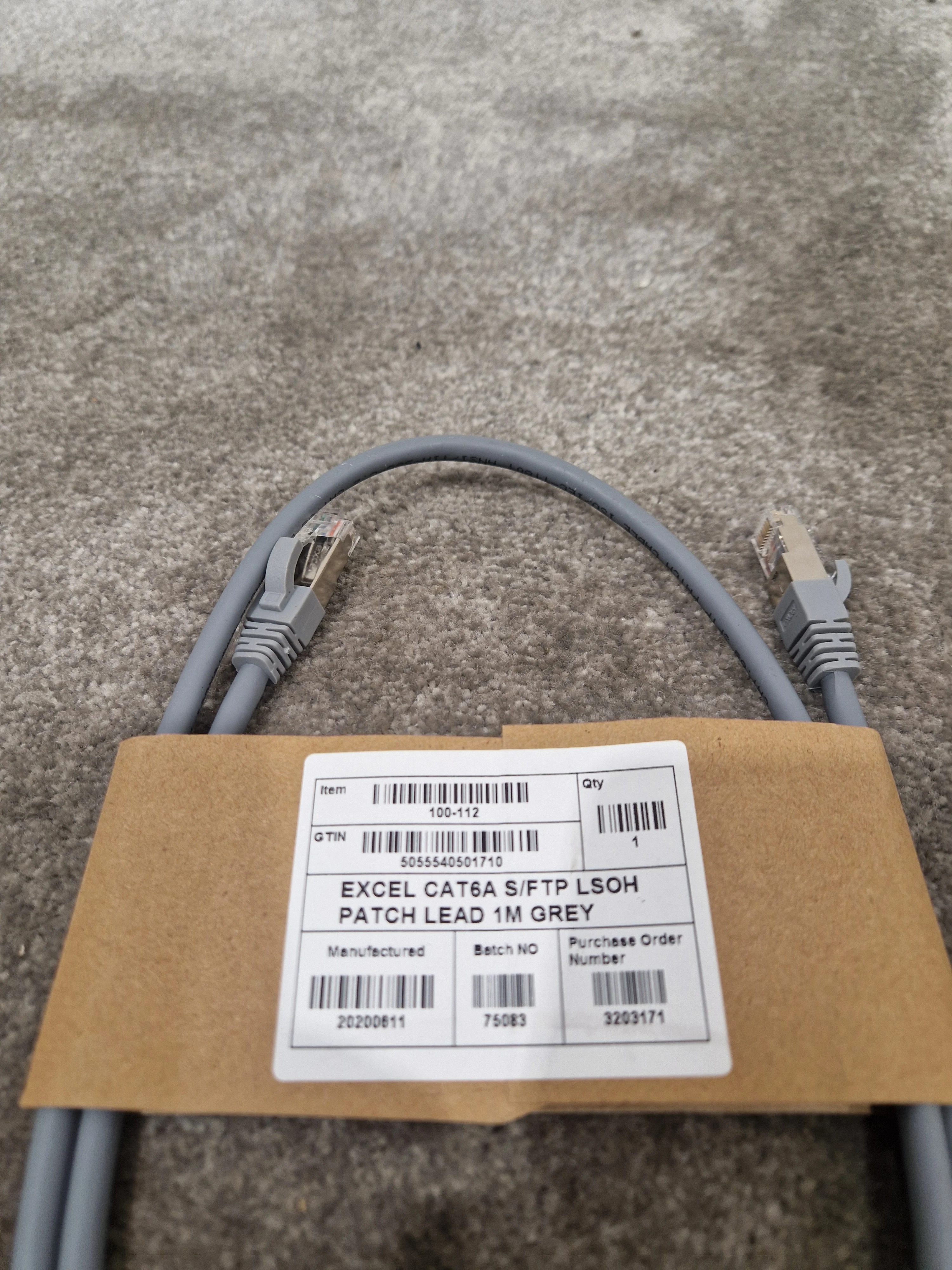 Excel CAT6A 1M Ethernet Cable Grey - High-Speed Data Transfer - Excellent w/ Original packet - Image 6