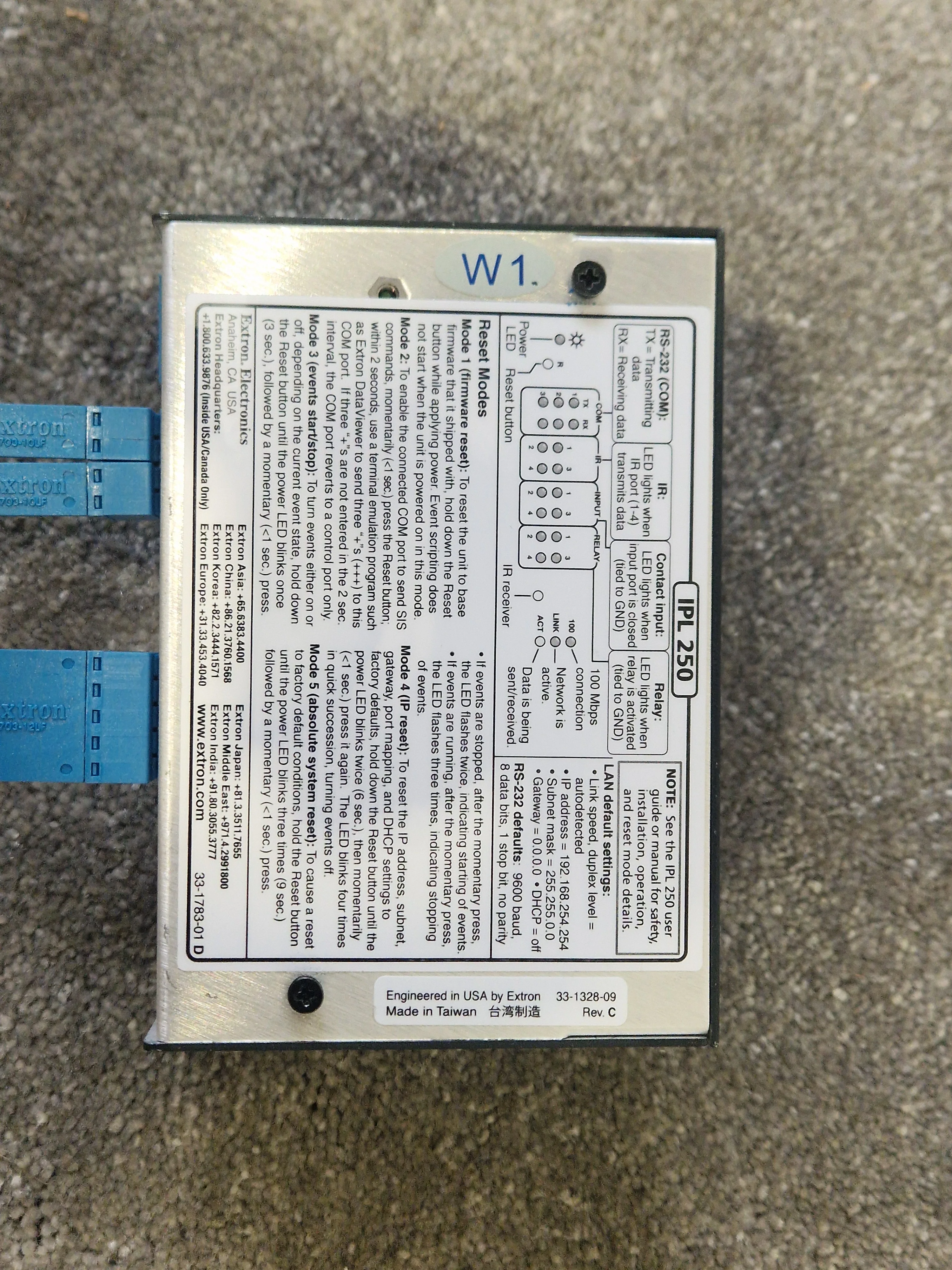 Extron IPL 250 IP Link – Ethernet Control Interface – Excellent - Image 2