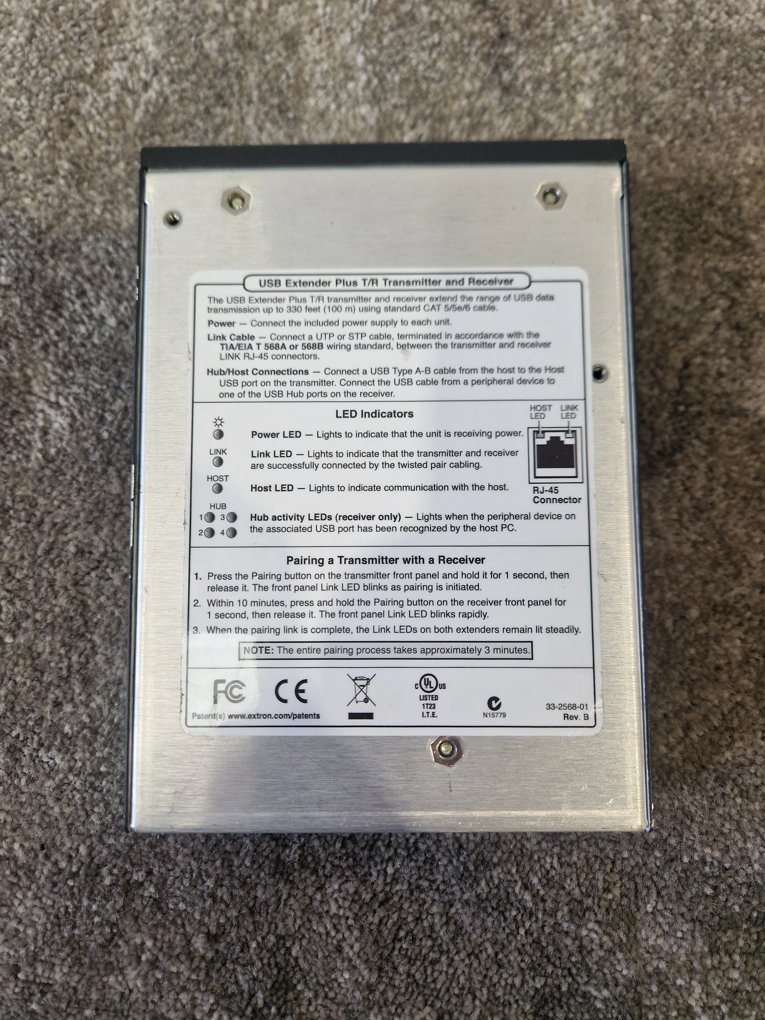 Extron USB Extender Plus R – USB over Twisted Pair – Very Good - Image 9