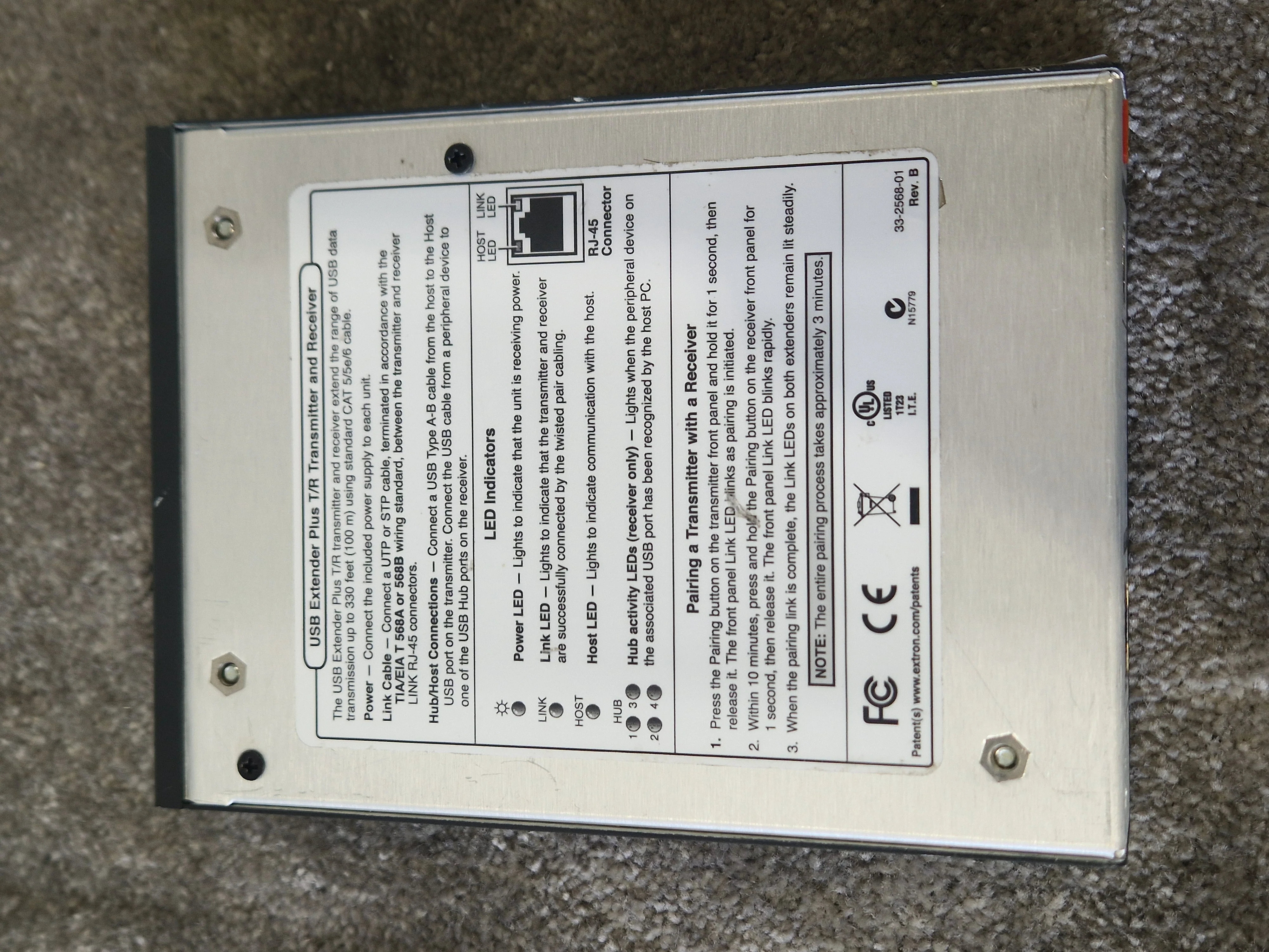 Extron USB Extender Plus T – USB over Twisted Pair – Very Good - Image 4