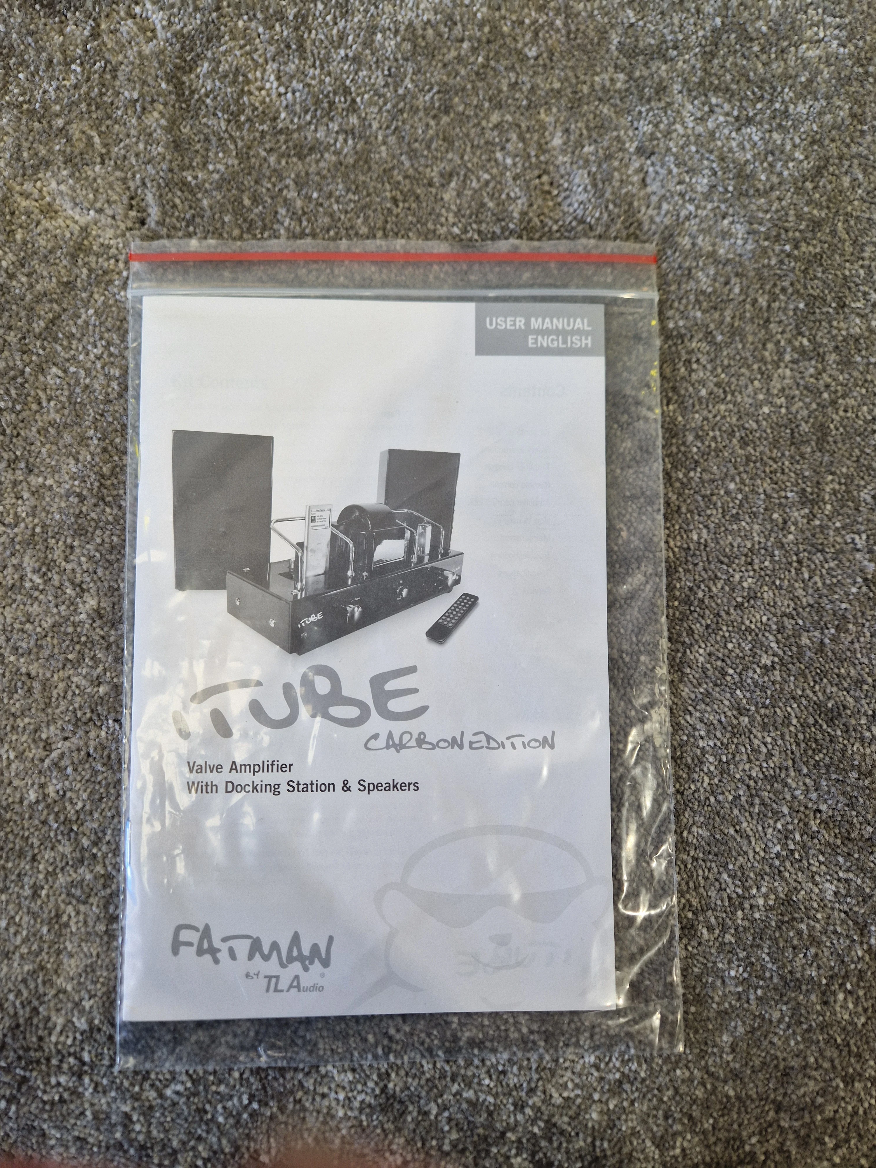 Fatman Carbon iTube Valve Amp with iPod Dock – Hybrid Tube Amplifier, Rich Analog Sound - Excellent w/ Original Box - Image 5