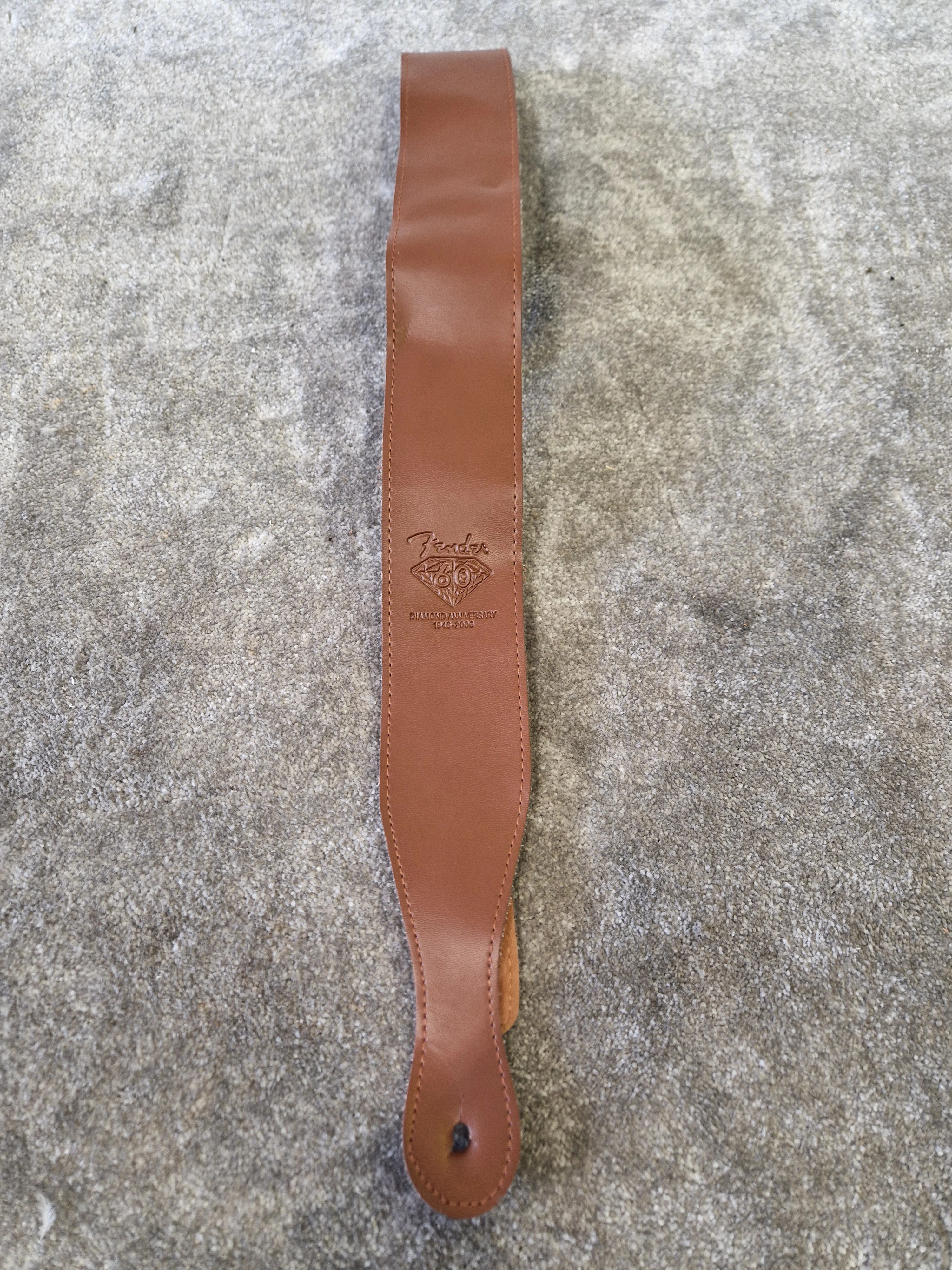 Fender 60th Diamond Anniversary Strap – Brown Leather – Excellent - Image 3