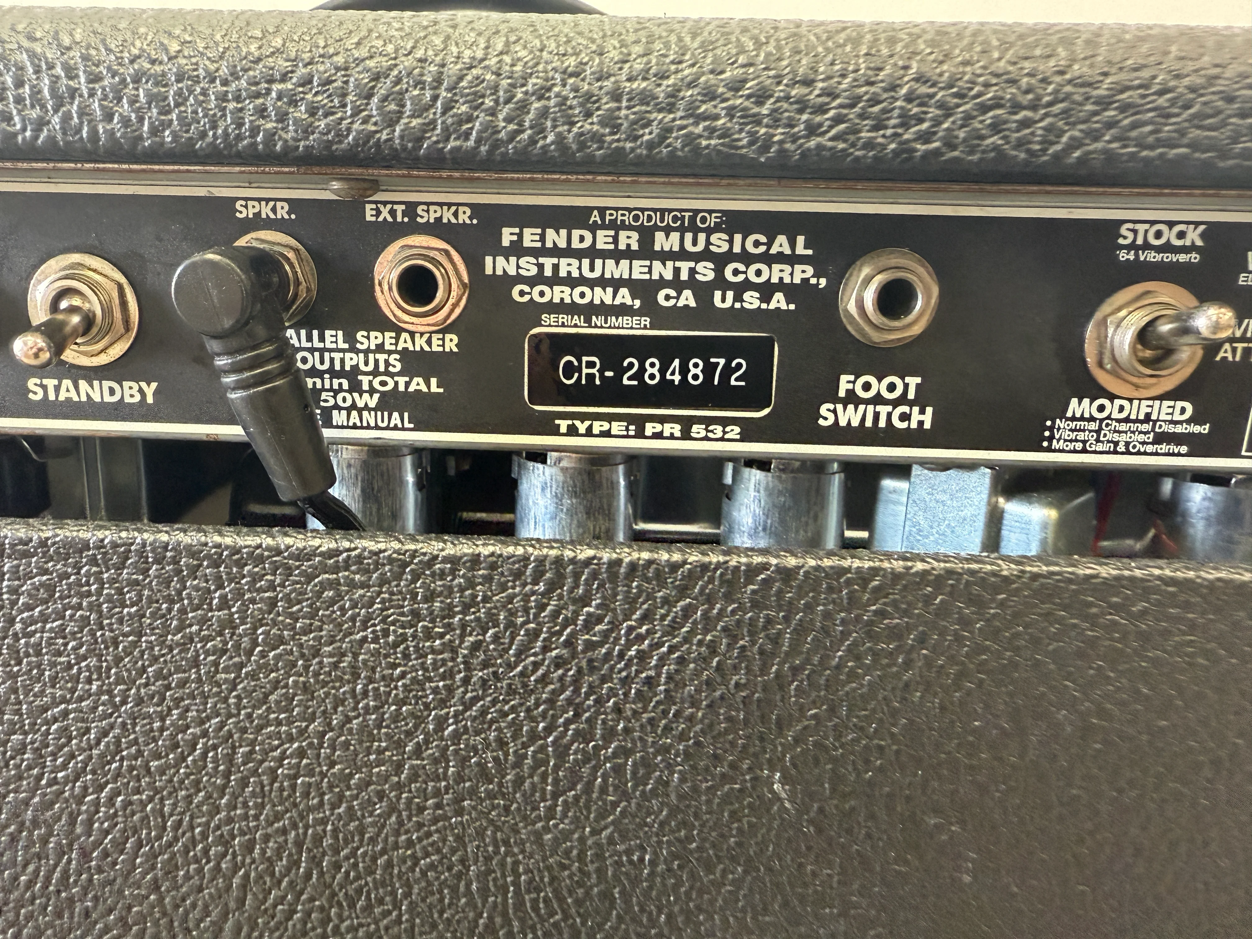 Fender '64 Vibroverb Custom Reissue Combo Amp – Hand-Wired, Excellent Condition, Vintage Tone - Image 13