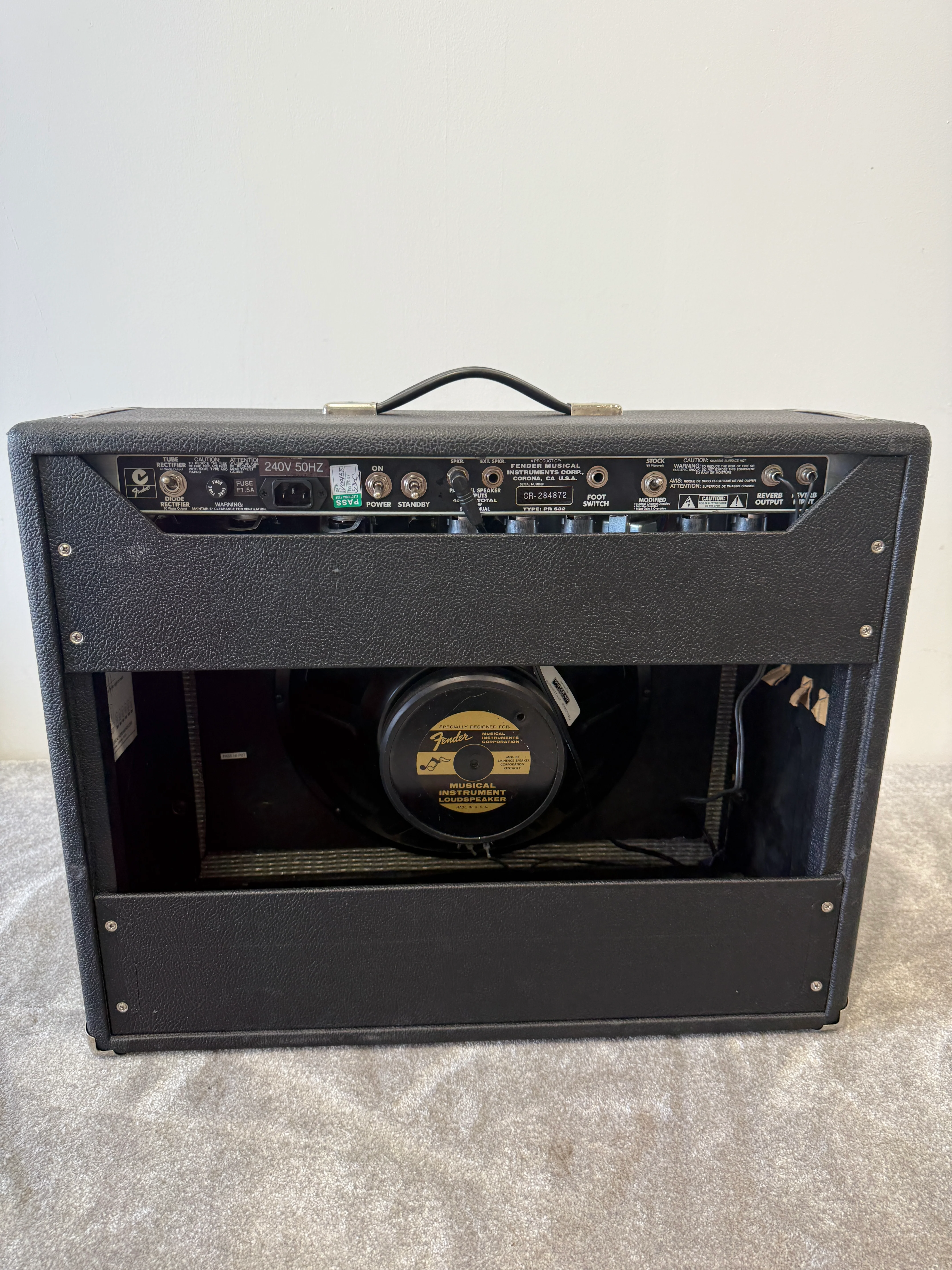 Fender '64 Vibroverb Custom Reissue Combo Amp – Hand-Wired, Excellent Condition, Vintage Tone - Image 16