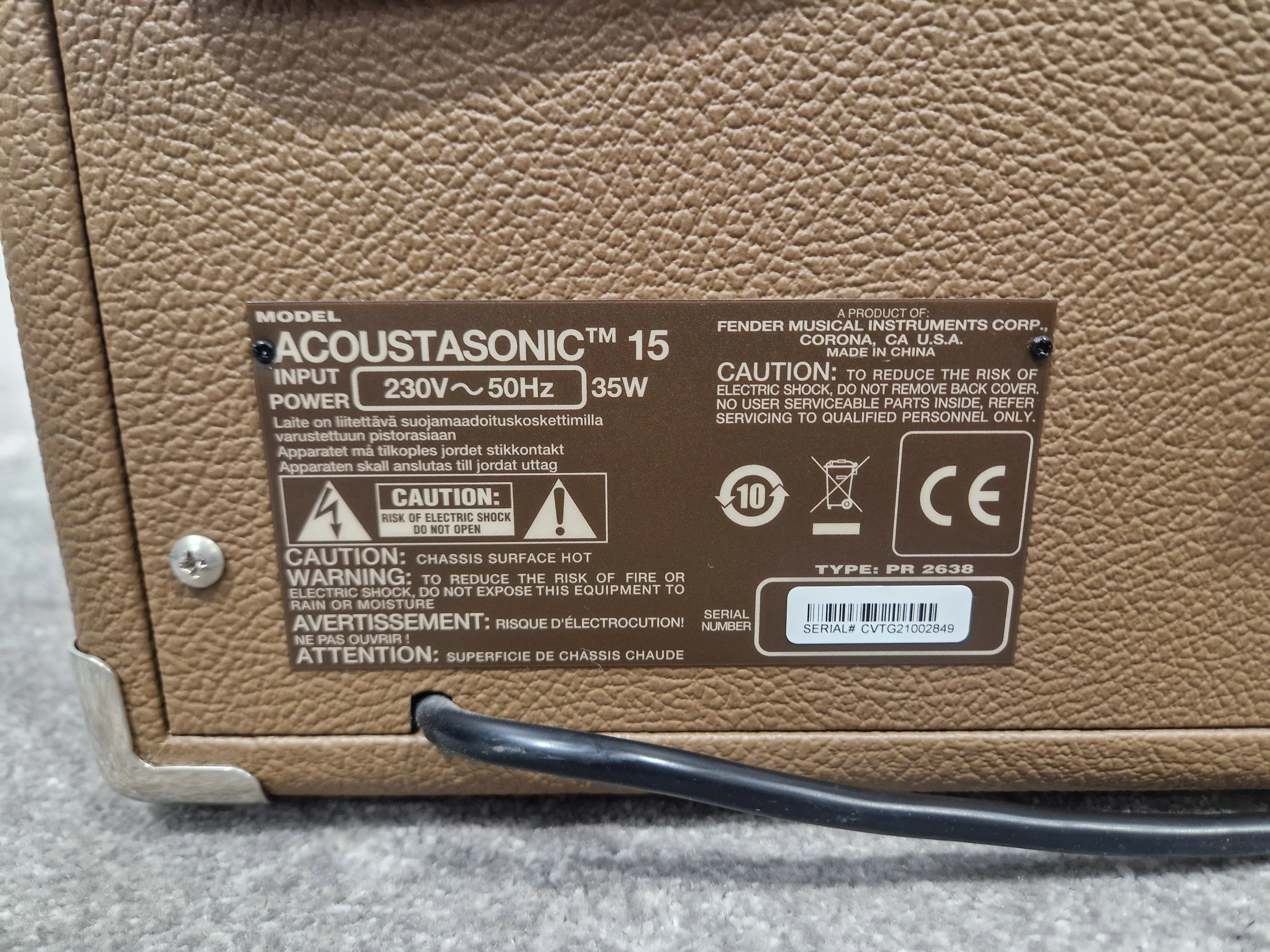 Fender Acoustasonic 15 - 15-Watt Amplifier, String Dynamics Modeling - Mint w/ Tags - Image 9