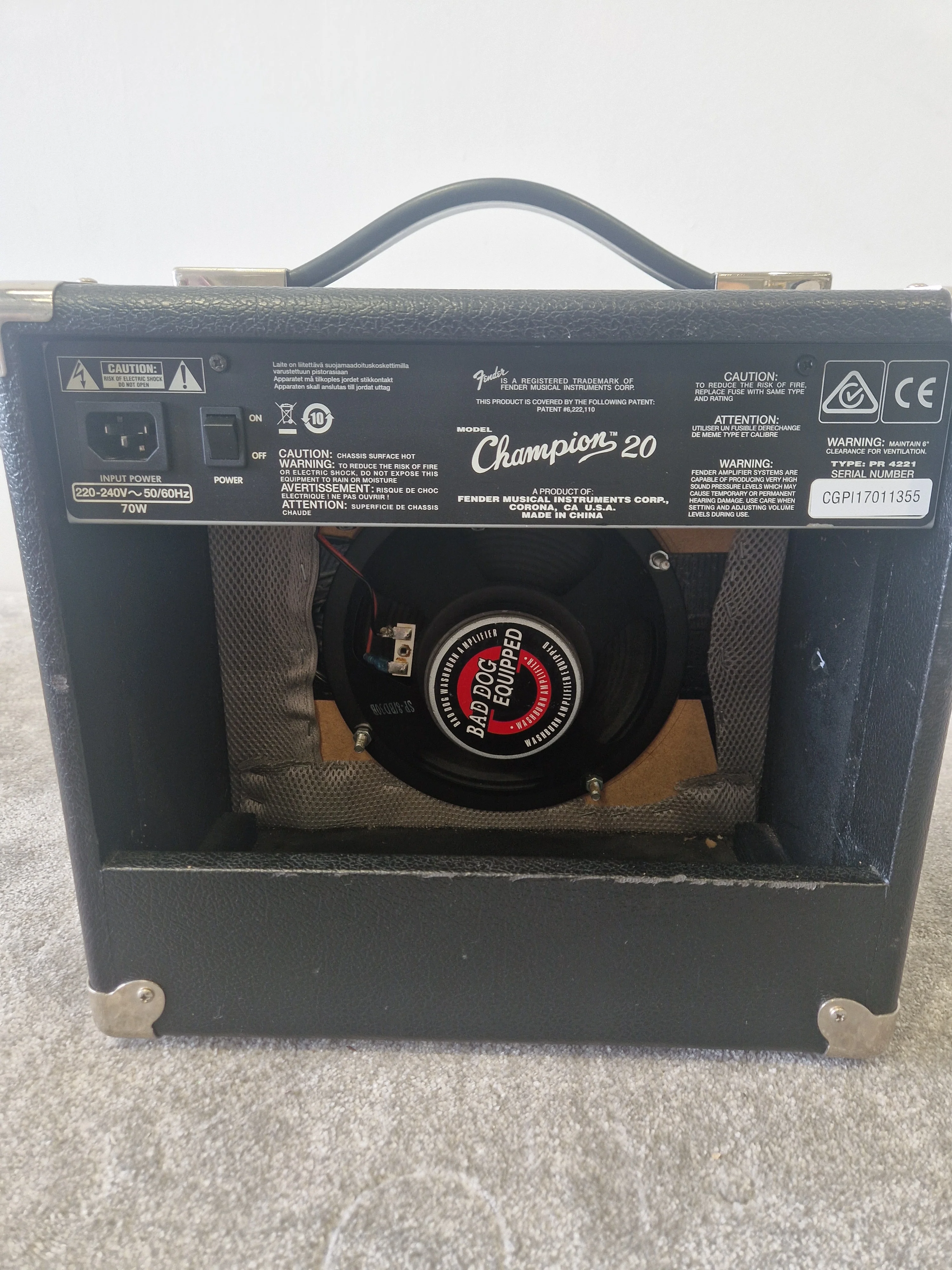 Fender Champion 20 Guitar Amp – 20W Combo with Built-In Effects & Amp Models - Very Good - Image 6