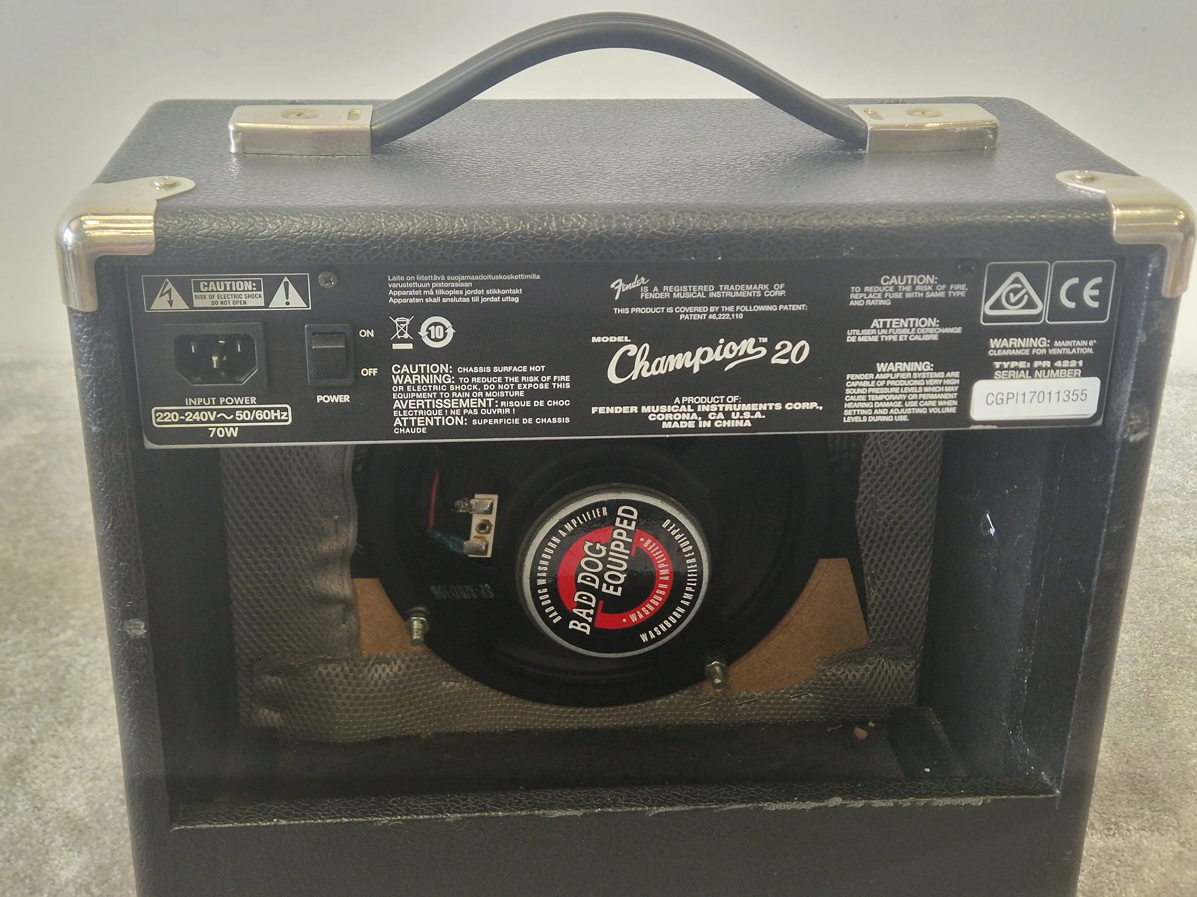 Fender Champion 20 Guitar Amp – 20W Combo with Built-In Effects & Amp Models - Very Good - Image 7