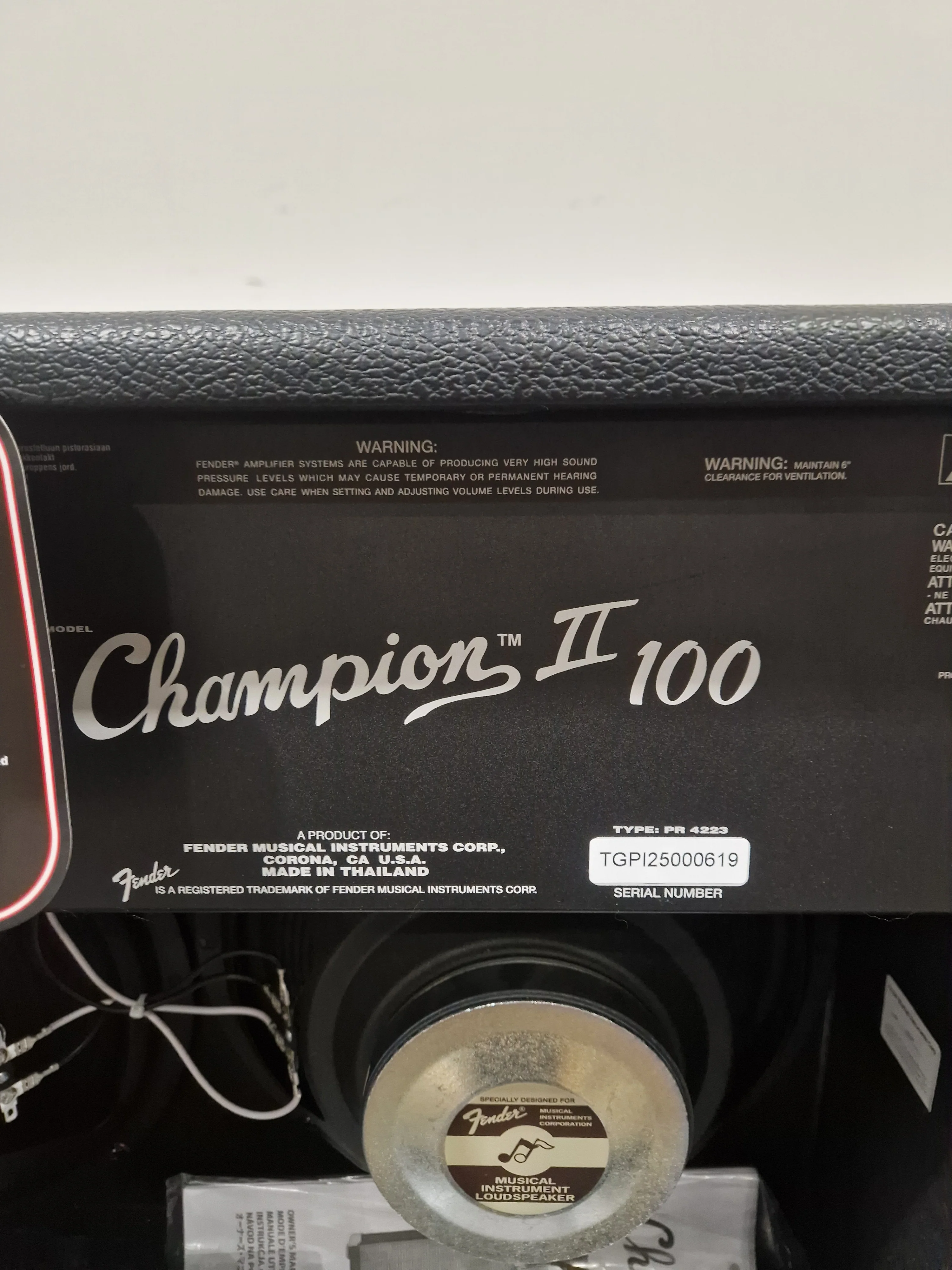 Fender Champion II 100 Combo - Guitar Amplifier Combo - Black - Like New w/ Cables & Tags - Image 3