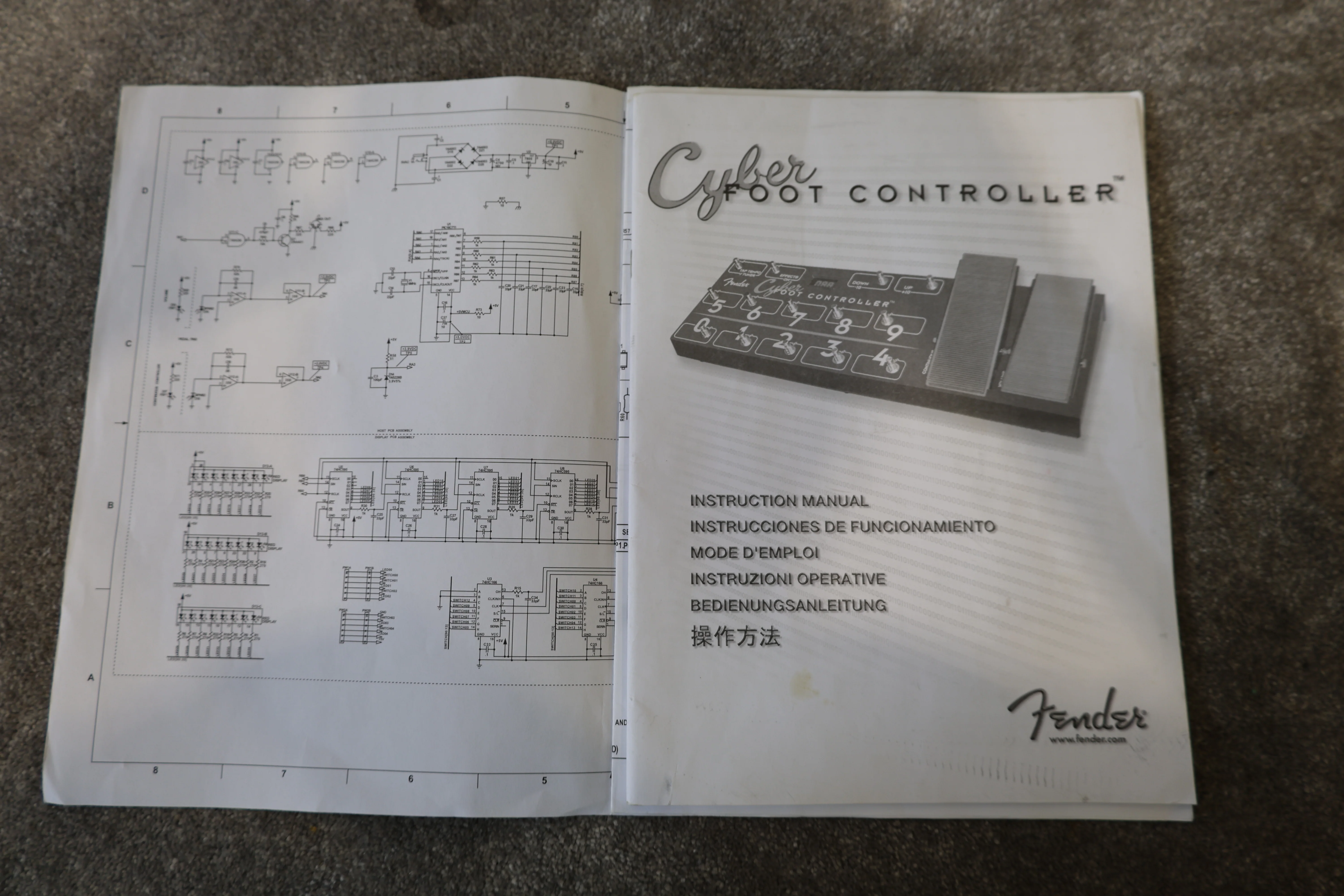 Fender Cyber Foot Controller - PR 521 - Very Good w/  Instructions & Wiring Diagram - Image 19