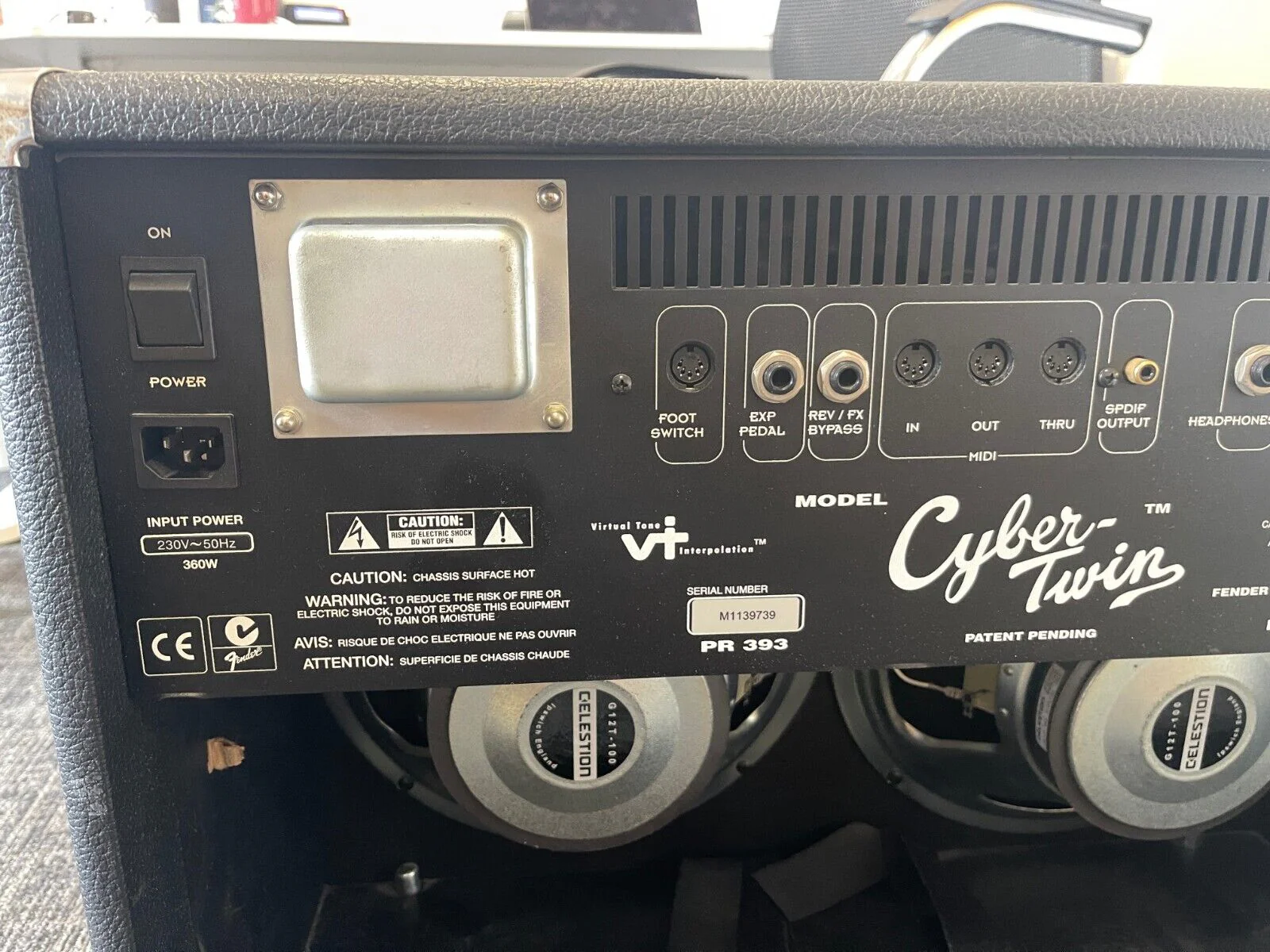 Fender Cyber-Twin 2 x 65-Watt 2x12" Guitar Combo Amp Footswitches and Cover - Image 17