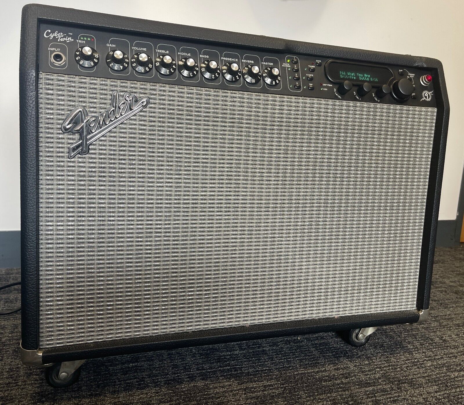 Fender Cyber-Twin 2 x 65-Watt 2x12" Guitar Combo Amp Footswitches and Cover - Image 2
