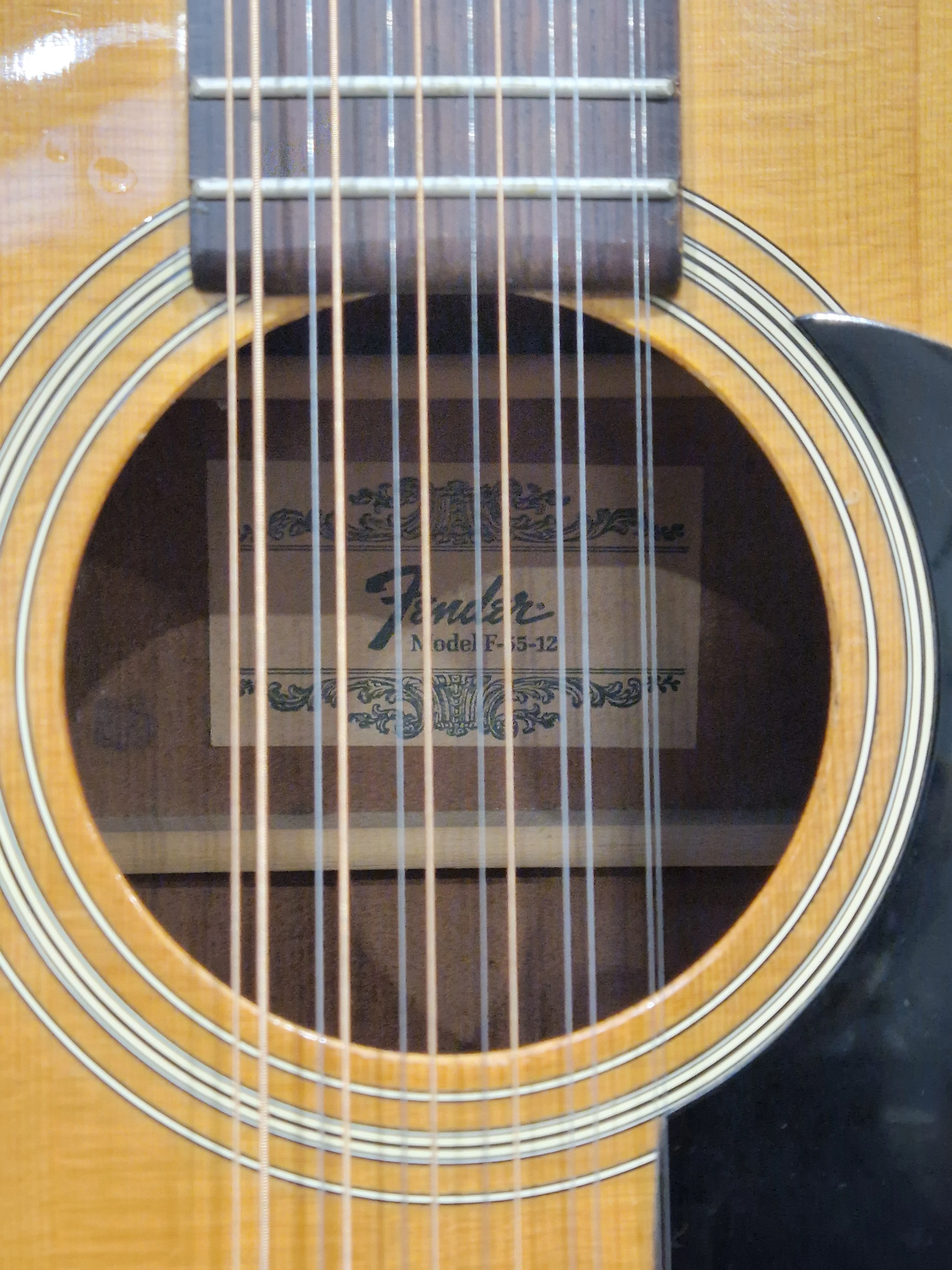 Fender F-55-12 - 12-String Acoustic Guitar - Very Good w/ Hard Case - Image 9
