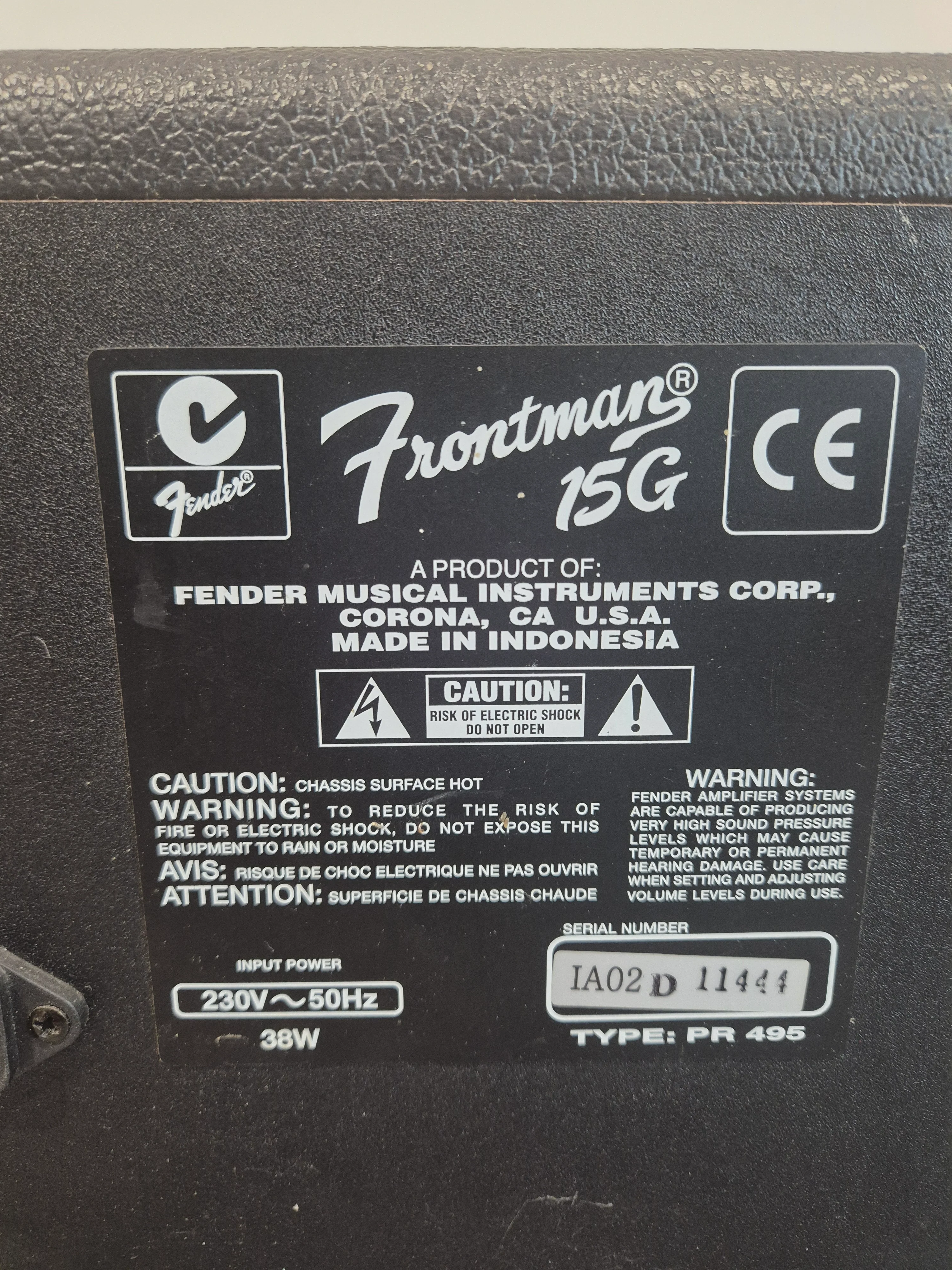 Fender Frontman 15G Amplifier - 15 Watts Amp - Black - Image 3