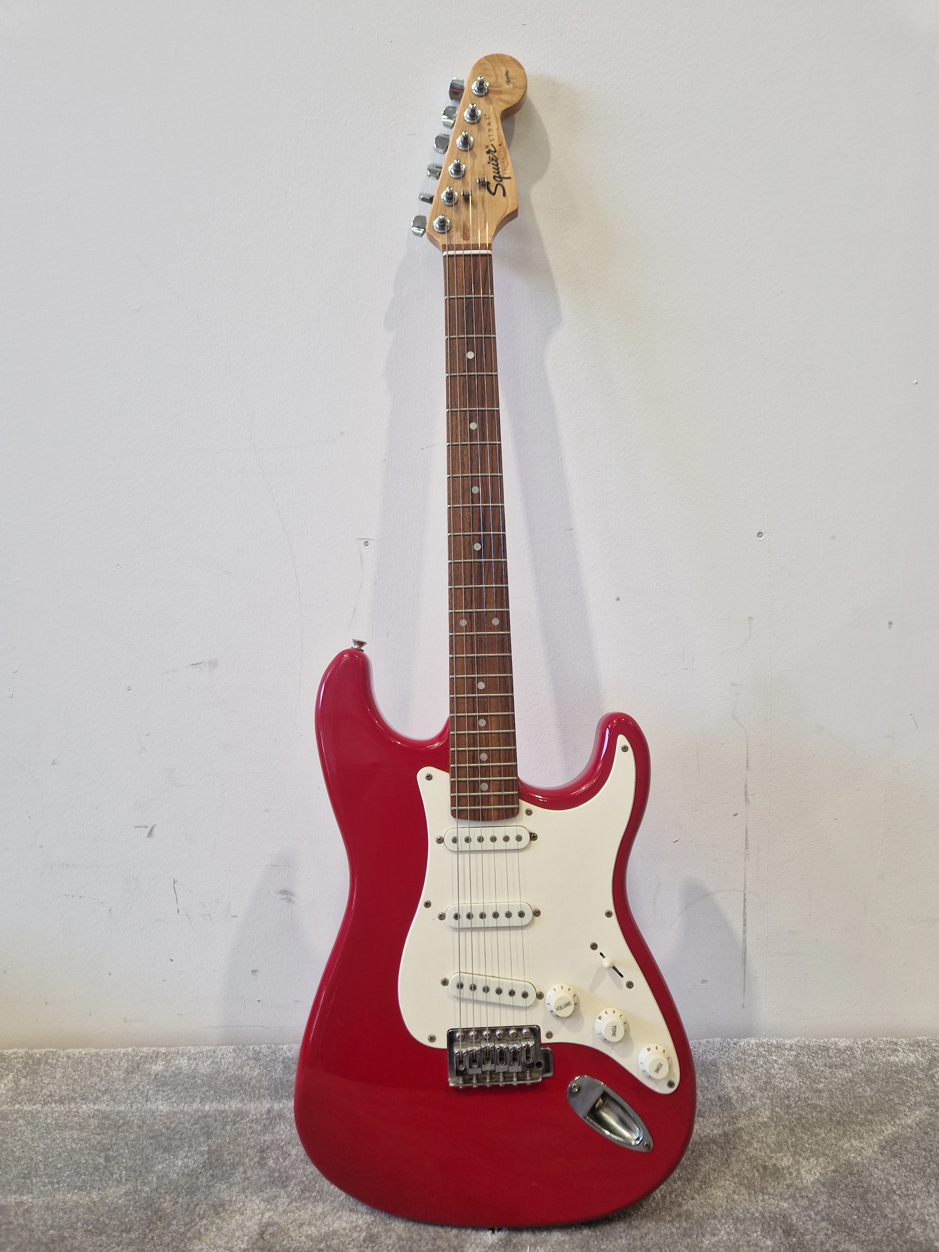 Fender Squier Strat Affinity Electric Guitar, China - New Ernie Ball Strings - Very Good Condition w/ Soft Case - Image 2