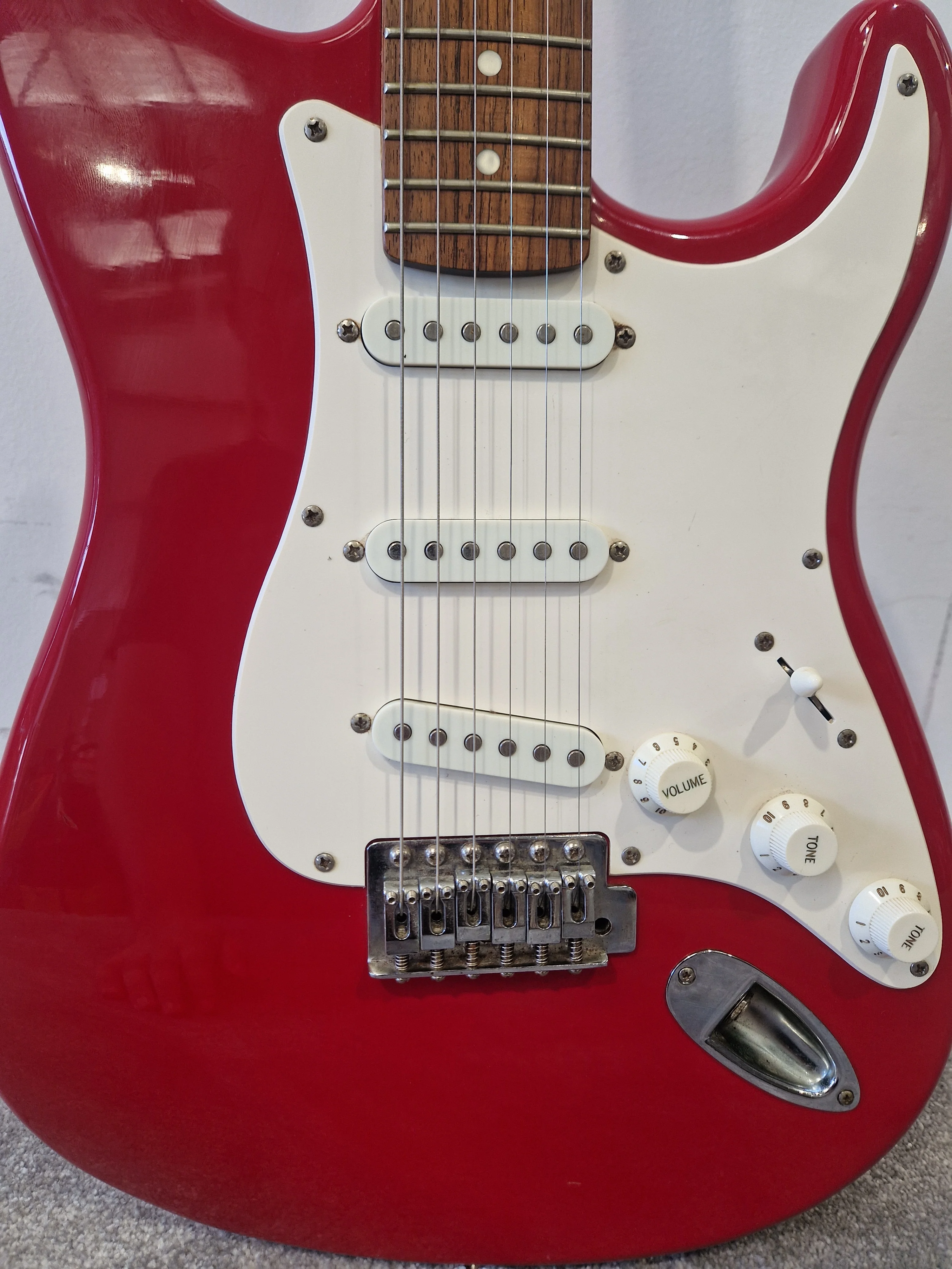 Fender Squier Strat Affinity Electric Guitar, China - New Ernie Ball Strings - Very Good Condition w/ Soft Case - Image 7