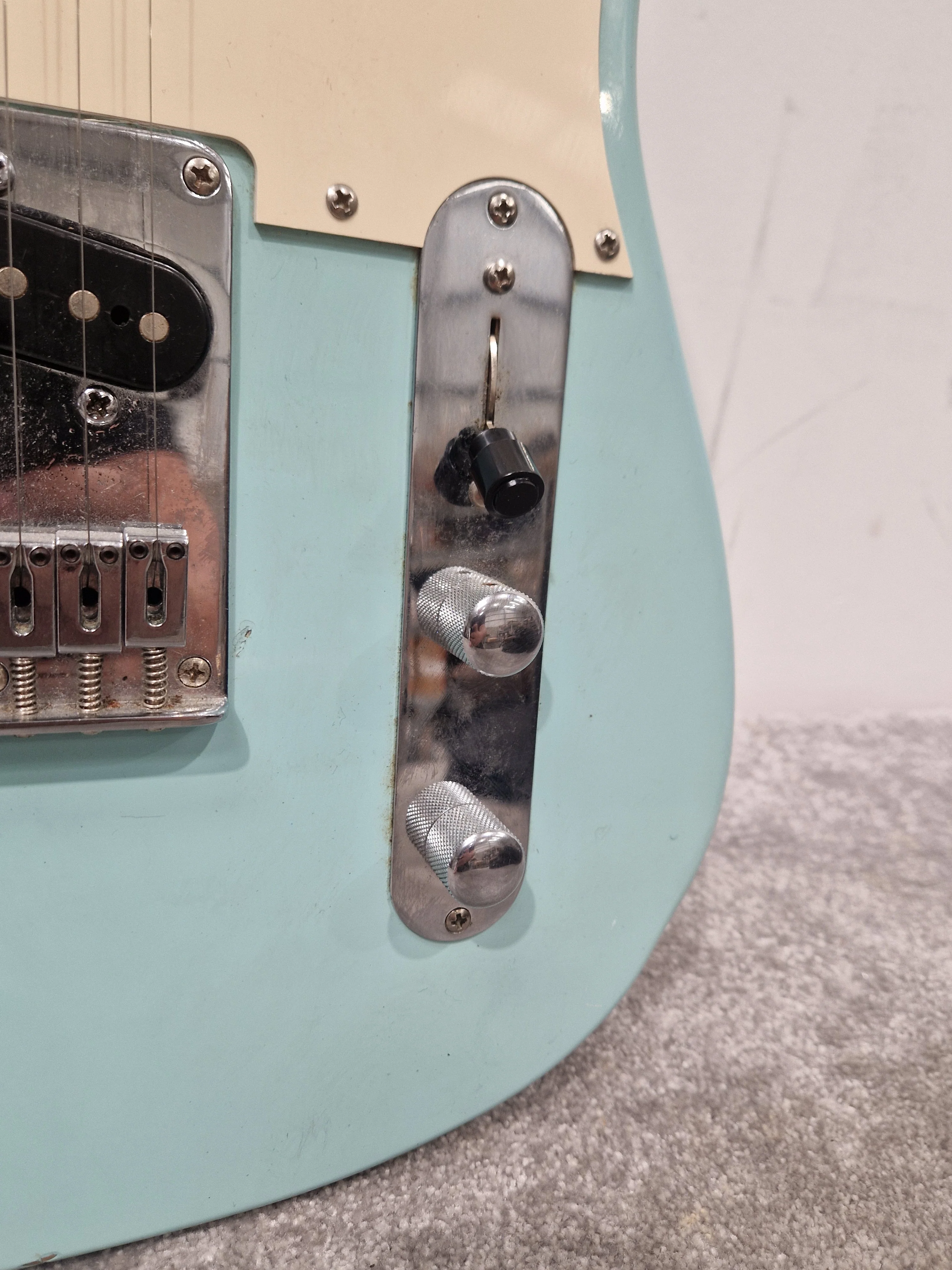 Fender Squier Telecaster Affinity Baby Blue Electric Guitar - Baby Blue Finish, Maple Neck - Very Good w/ Soft Case - Image 14