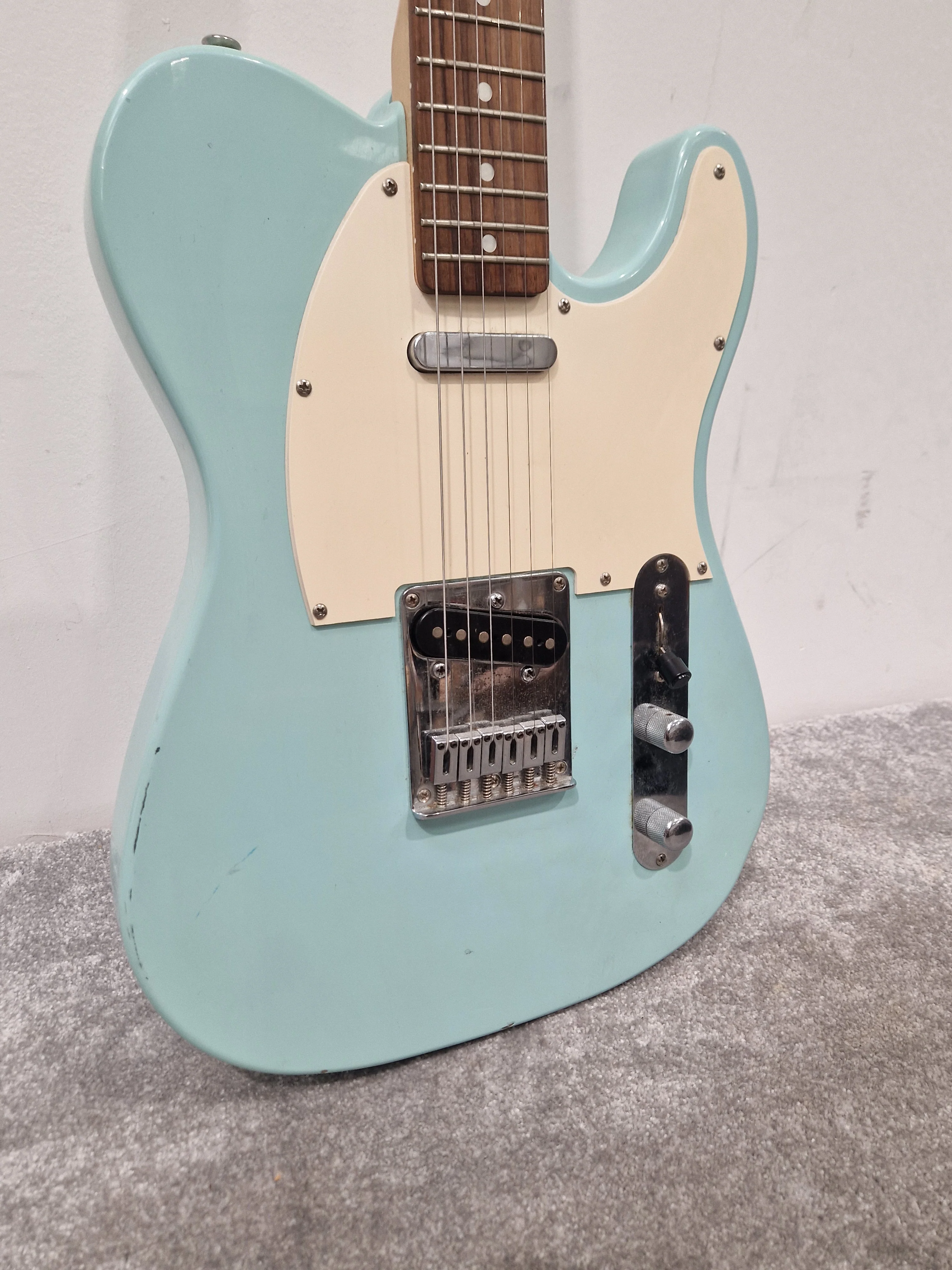 Fender Squier Telecaster Affinity Baby Blue Electric Guitar - Baby Blue Finish, Maple Neck - Very Good w/ Soft Case - Image 3