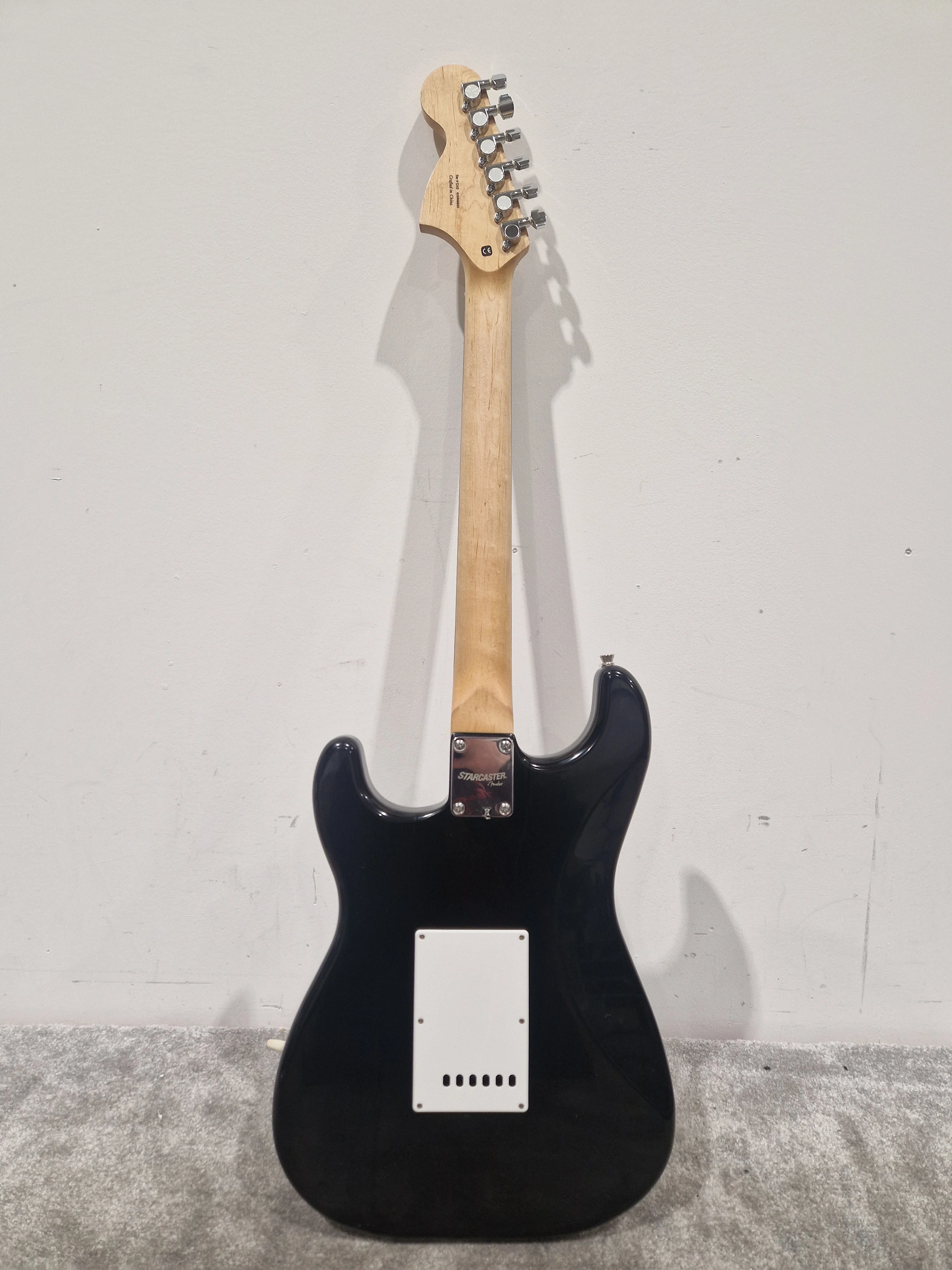 Fender Star-Caster Strat Black Made IN China - Solid Body Electric Guitar - Excellent w/ Soft Case & Whammy Bar - Image 3